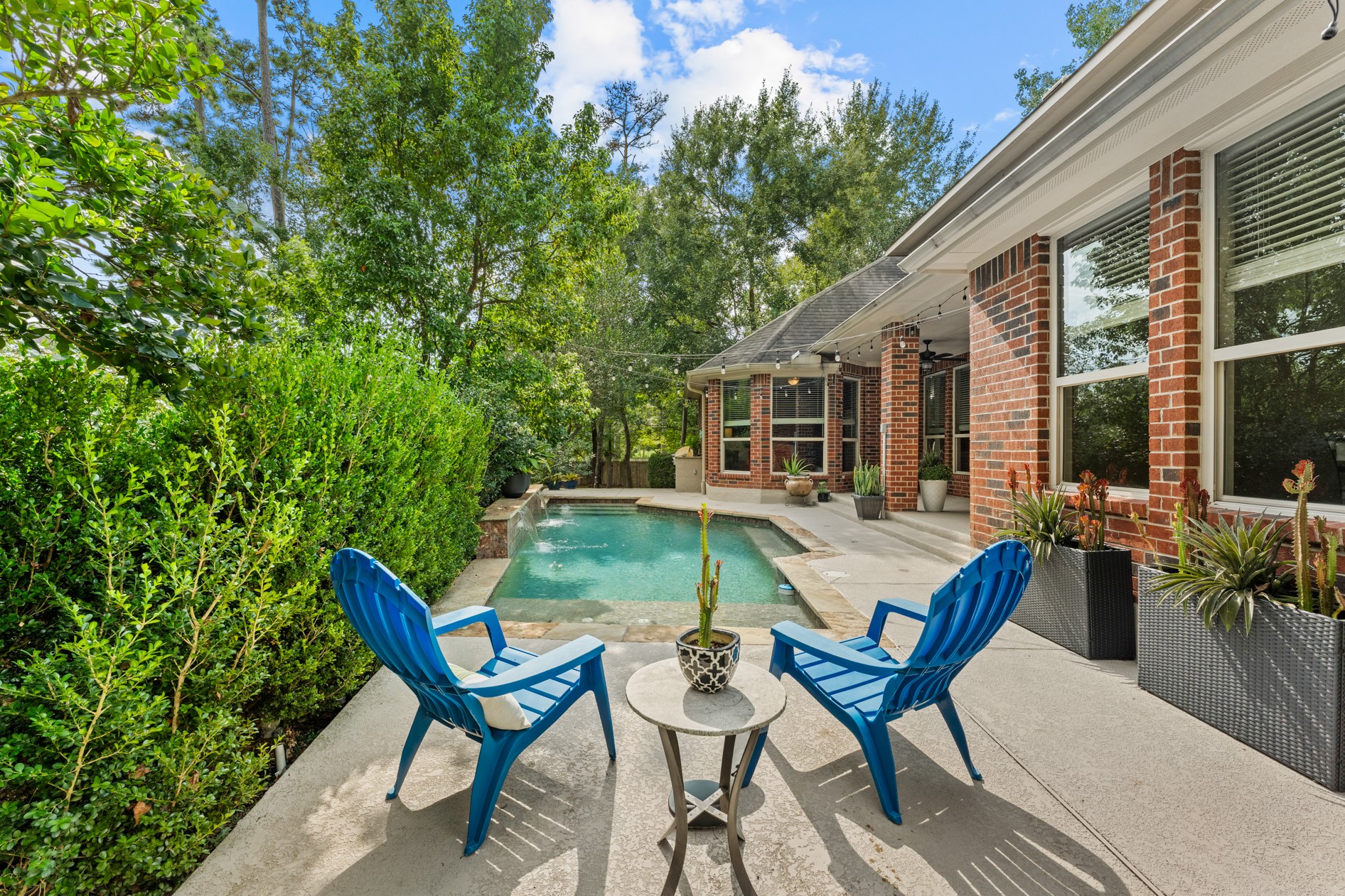 View from the opposite side of the pool.