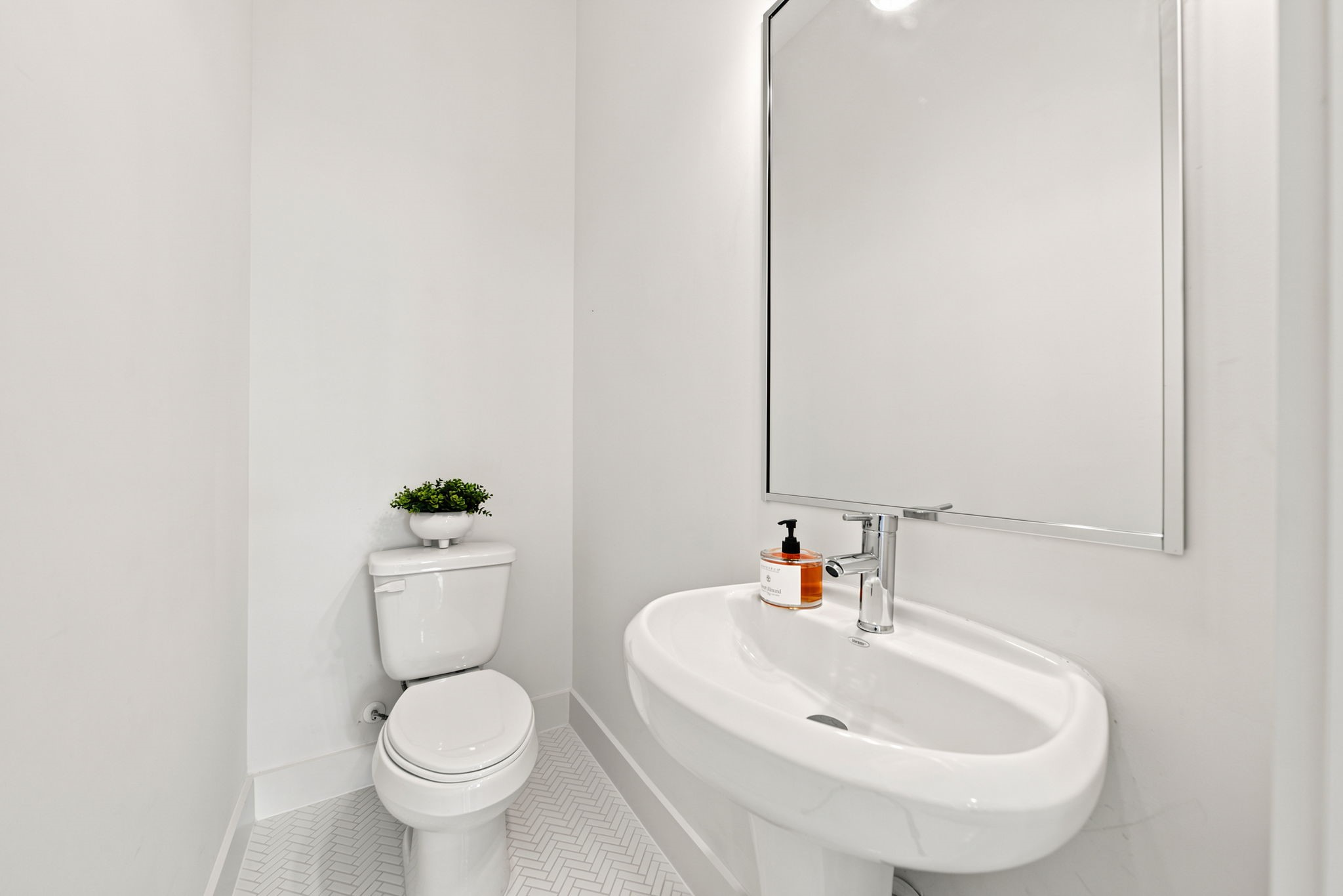 Half bathroom on the second floor.