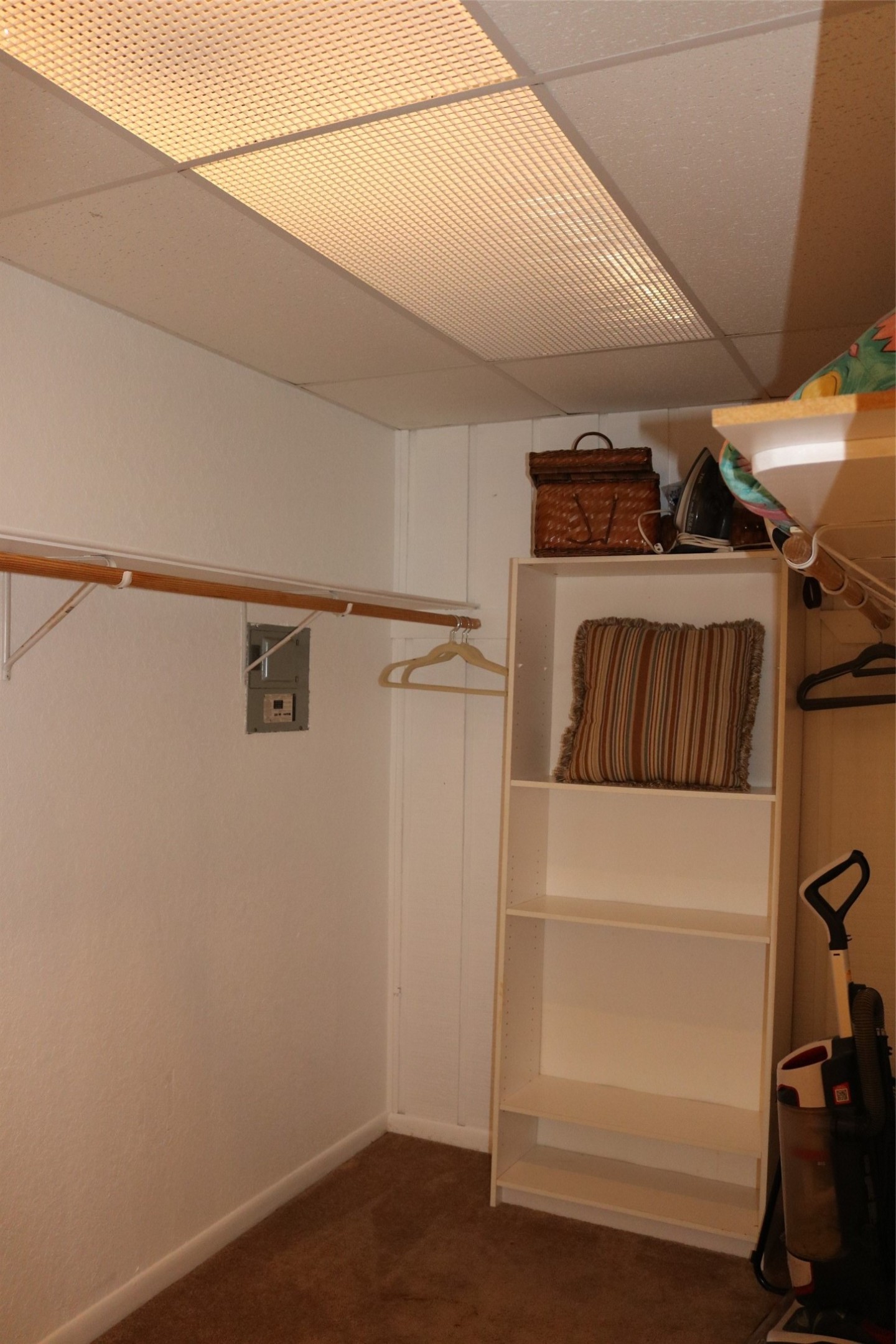 Spacious walk-in closet in the primary bedroom, perfect for organizing your wardrobe.