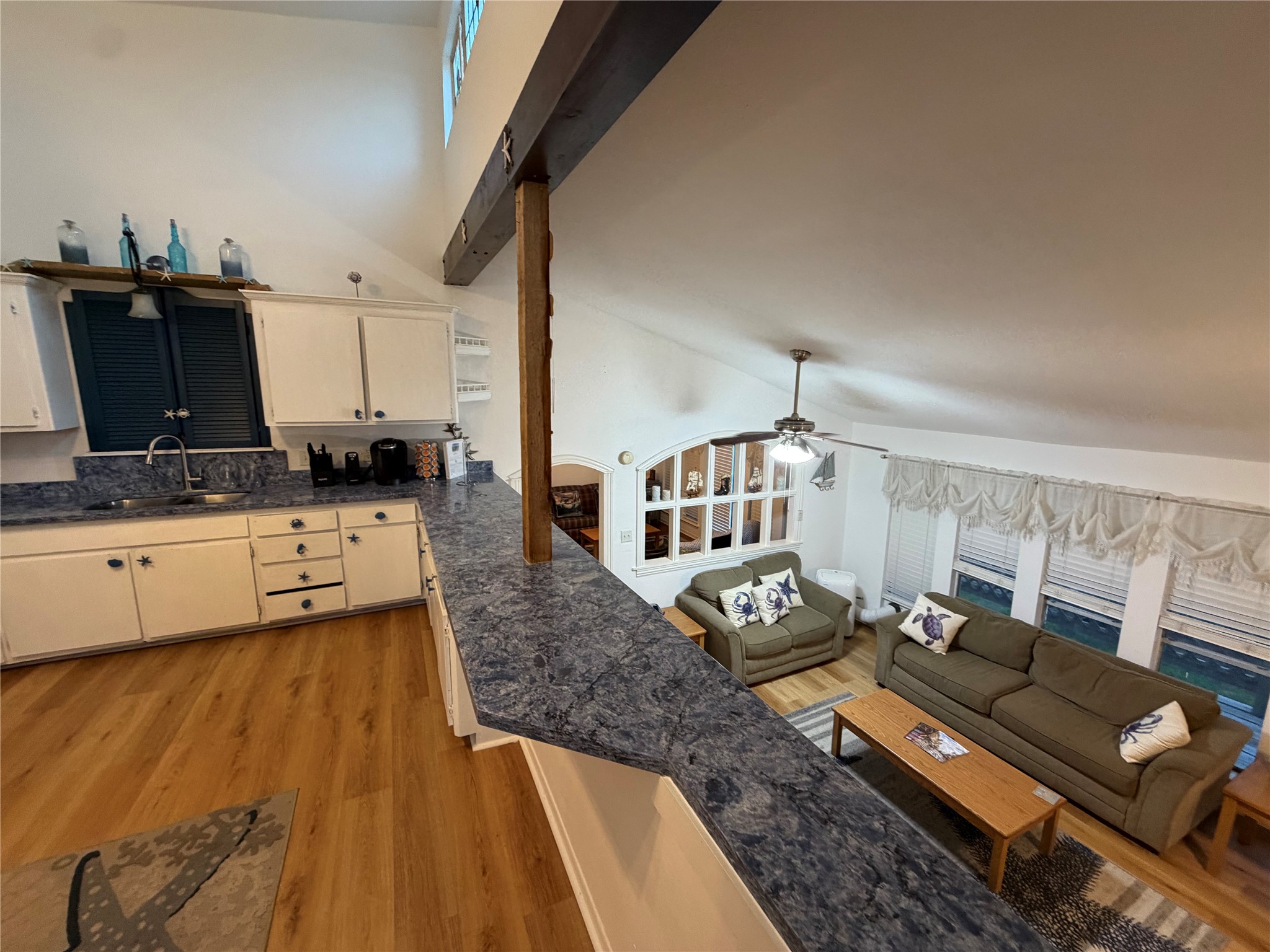 Stylish kitchen with a sleek breakfast bar, perfect for casual dining and entertaining.