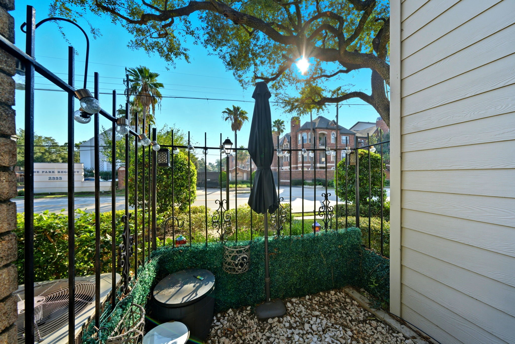 PRIVATE GATED PATIO AREA