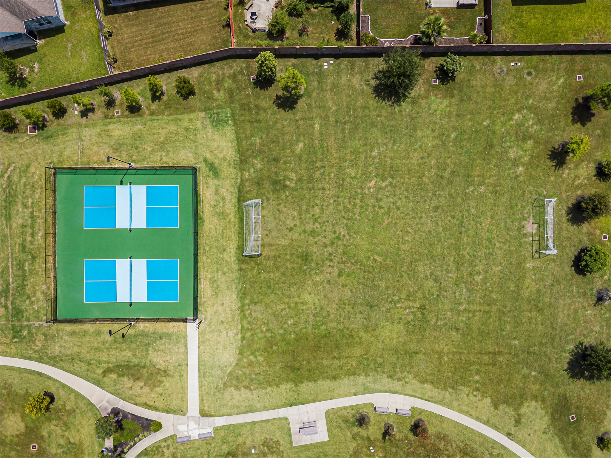 pickle ball courts and soccer fiels