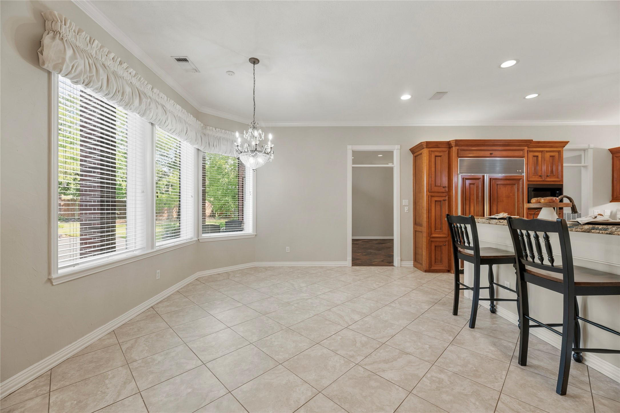 Breakfast area off the kitchen for casual dining.