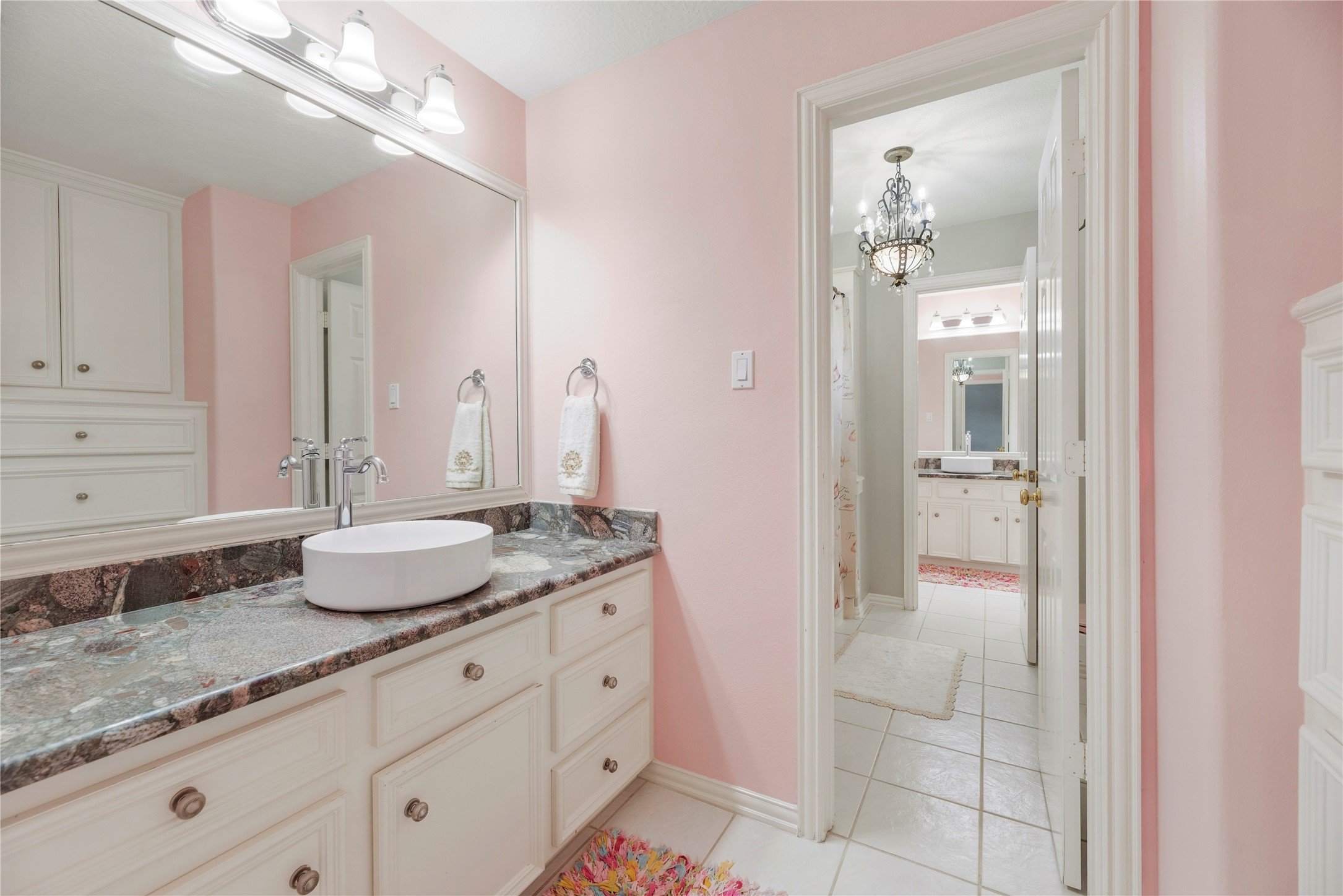 Upstairs Jack 'n Jill bathroom.