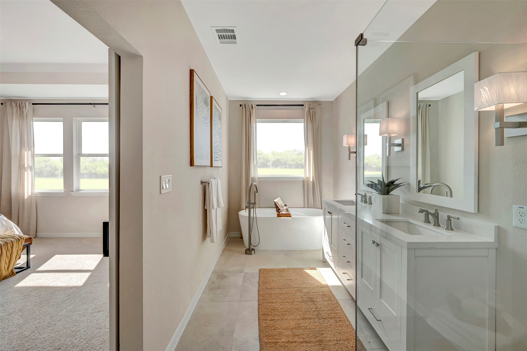 Luxurious primary bath (*Photo not of actual home and used for illustration purposes only.)
