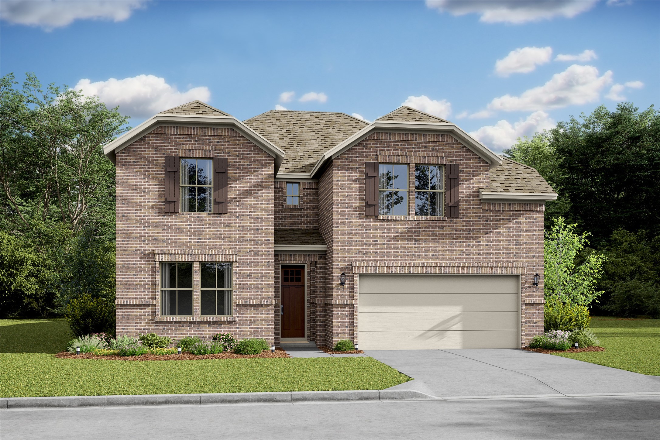 Stunning Tuscaloosa home design by K. Hovnanian Homes with elevation SA in beautiful Oakberry Trails. (*Artist rendering used for illustration purposes only.)