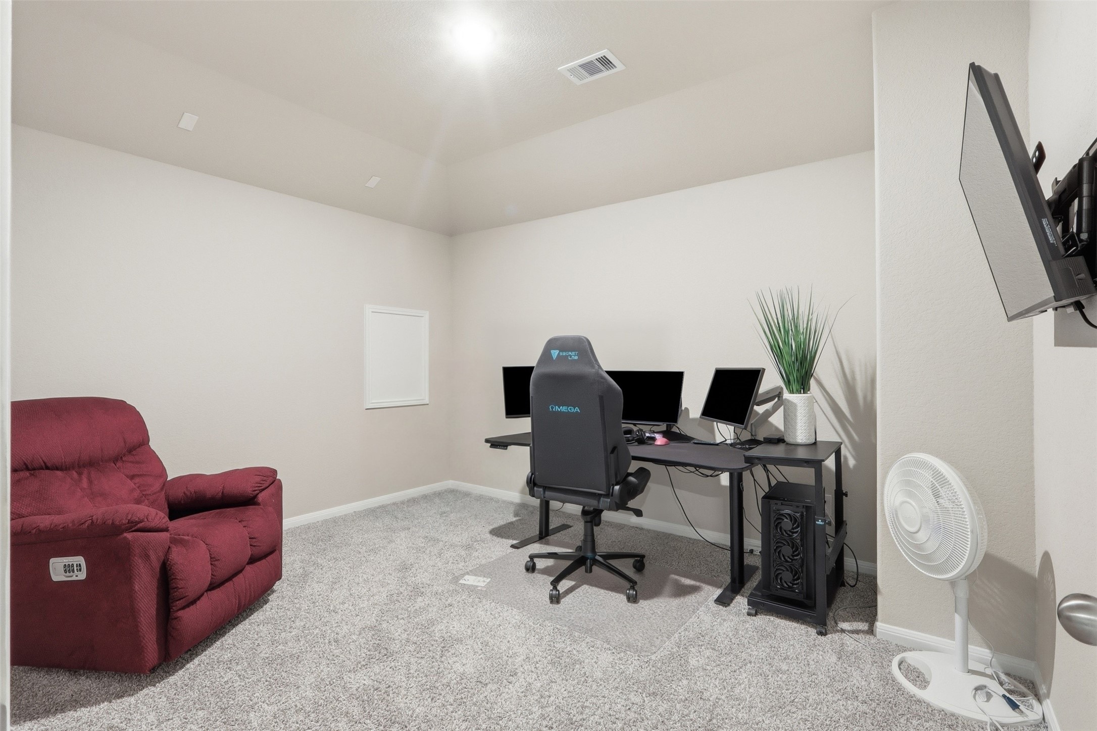 Dedicated upstairs media room pre-wired for entertainment equipment, creating the ideal space for movie nights, gaming, or a private home theater. An exceptional feature that enhances the versatility of this thoughtfully designed floor plan.
