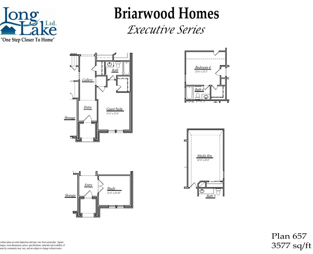Plan 657 offers 5 bedrooms, 5 full baths, 1 half bath, and over 3,500 sqft of living space. Plan 657 offers 5 bedrooms, 5 full baths, 1 half bath, and over 3,500 sqft of living space.