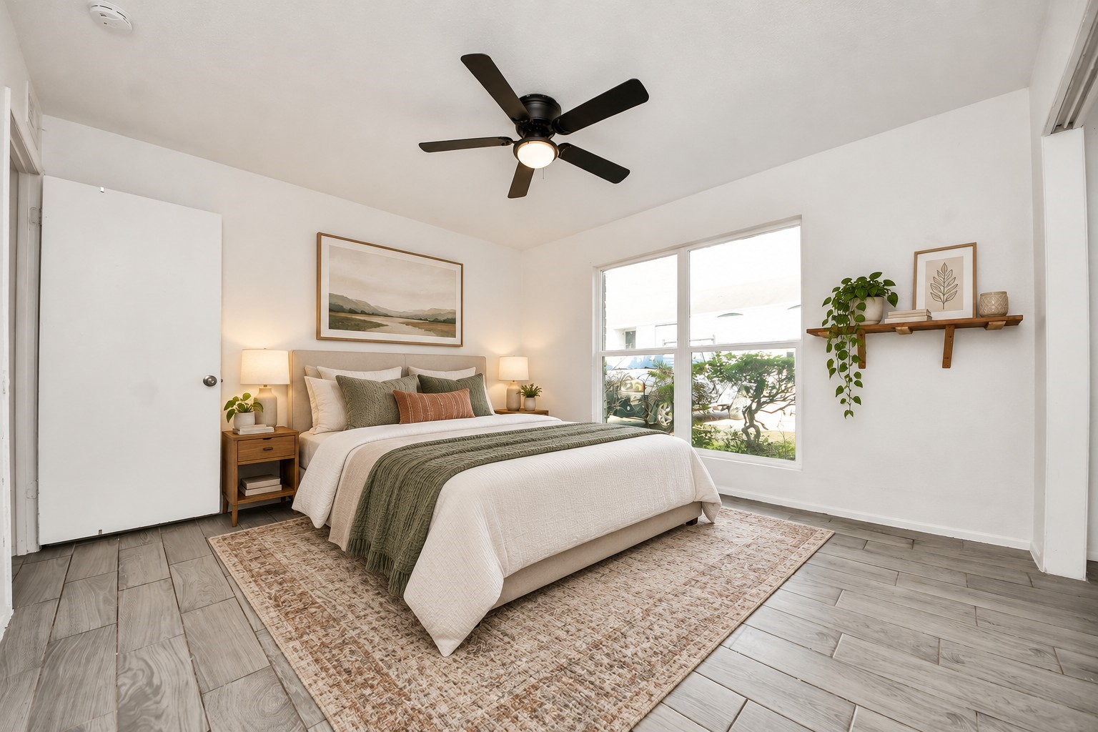 Virtually staged bedroom 2.