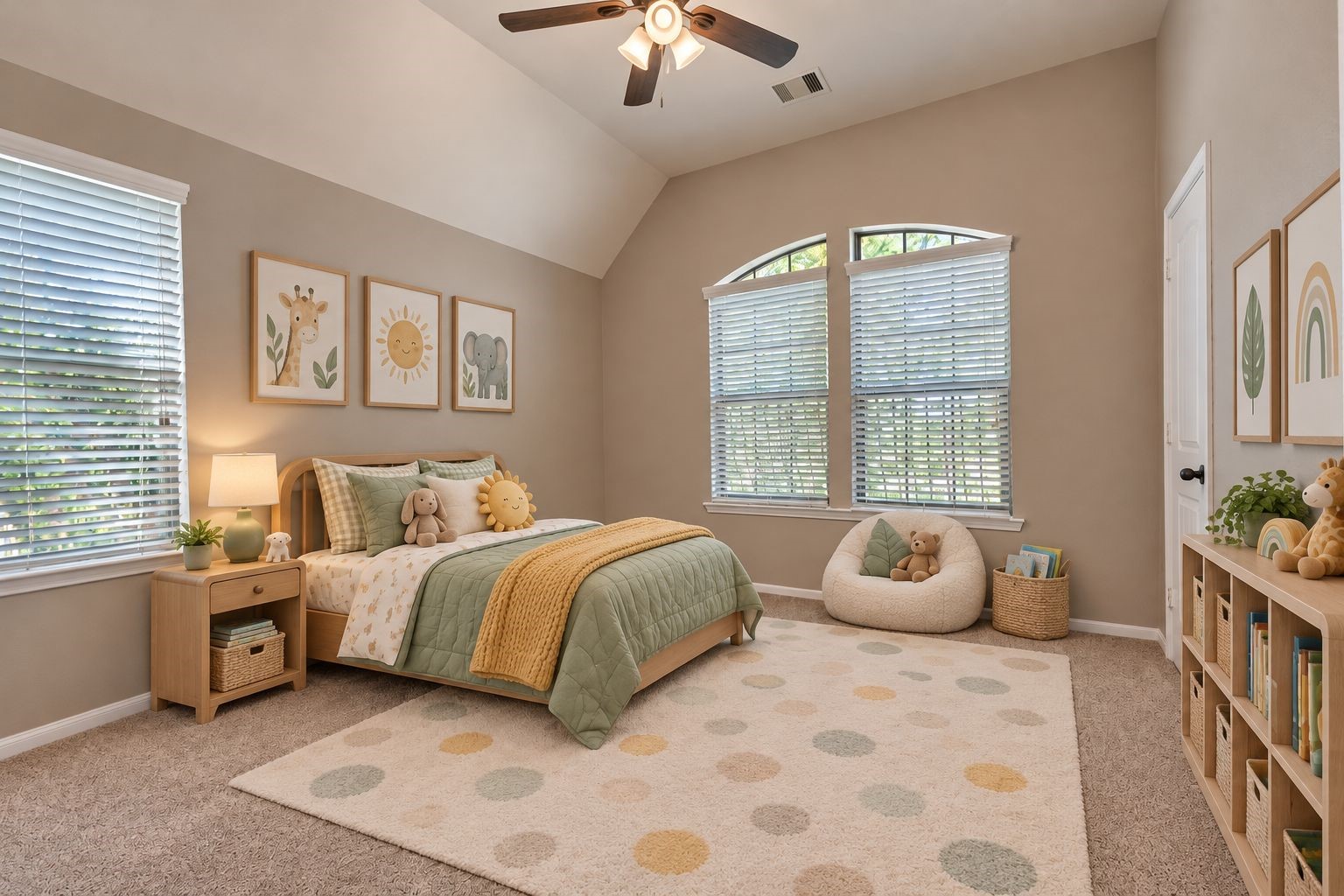 Virtually Staged Secondary Bedroom 1