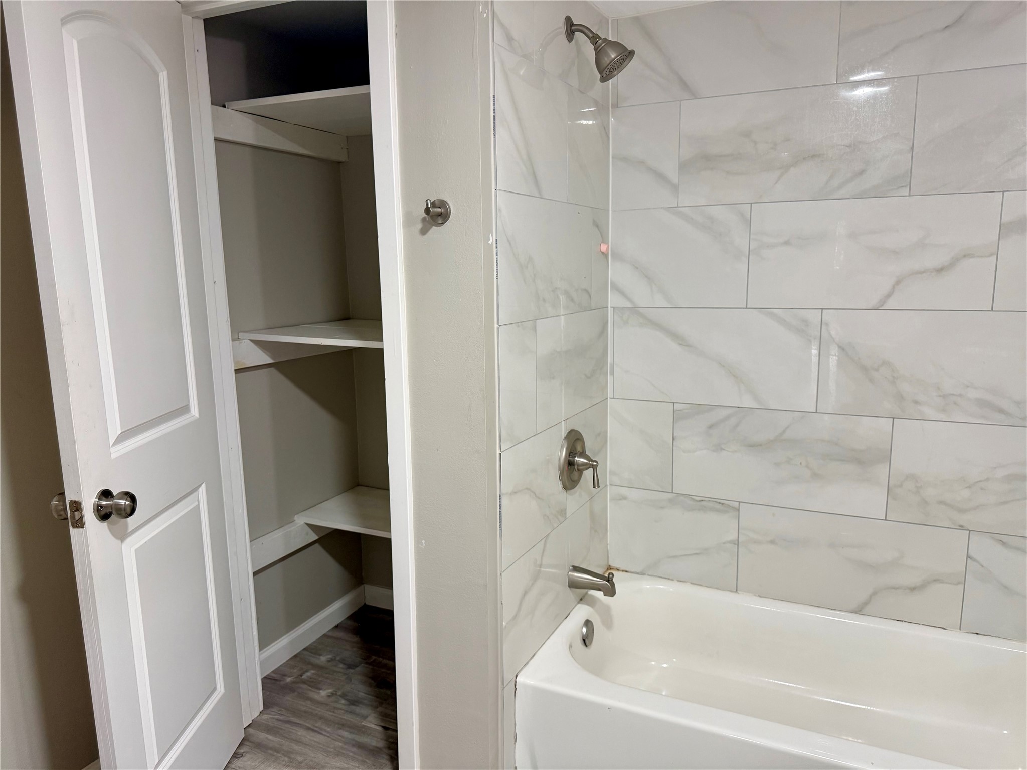 Extra storage space in the second bathroom