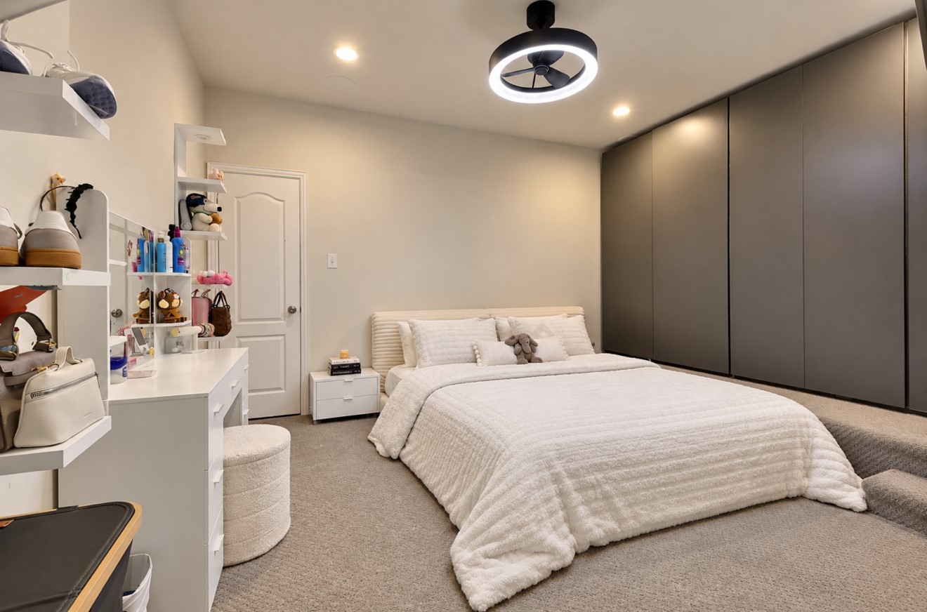 Media room is currently used as a bedroom.