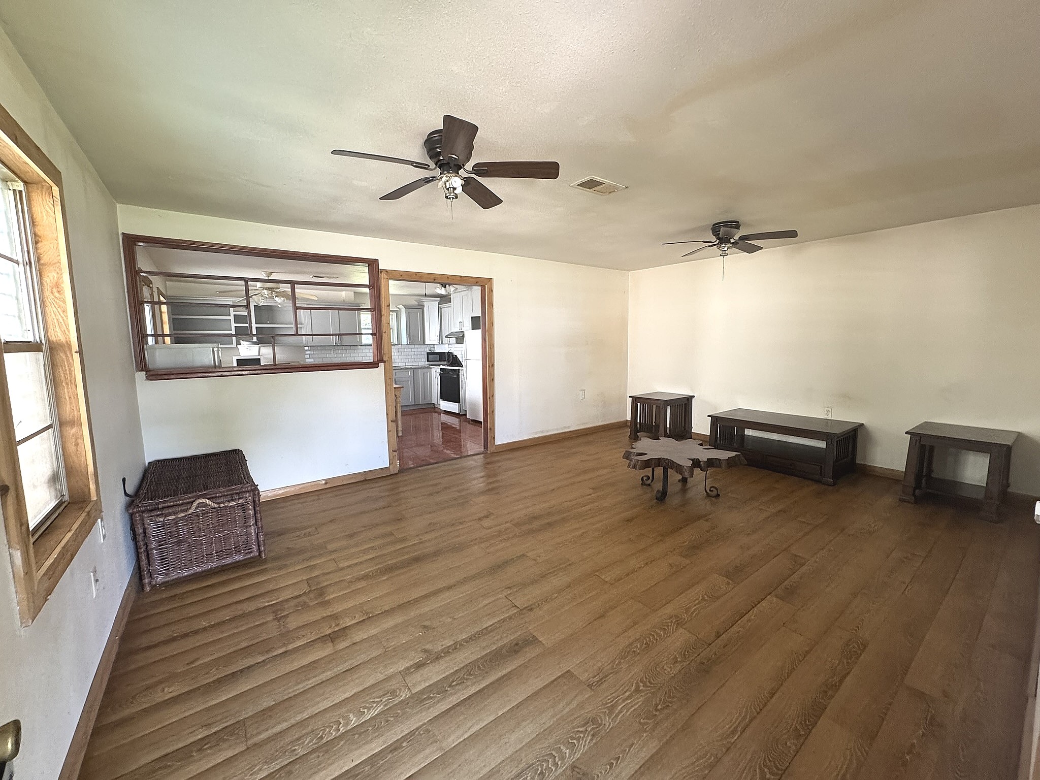 Upon entry you will find a generous living space.