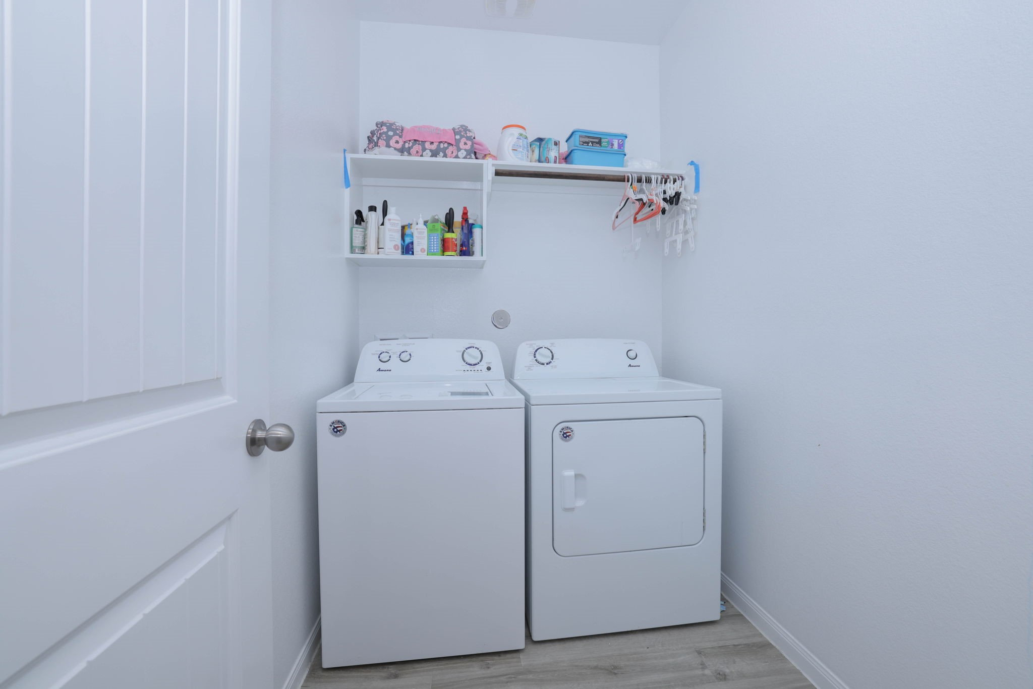 Utility Room inside the home.  Washer and Dryer stay!