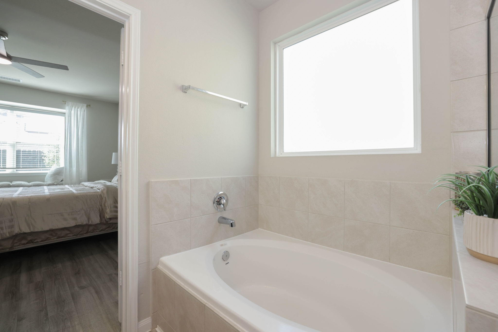 Soaking tub in Primary bathroom
