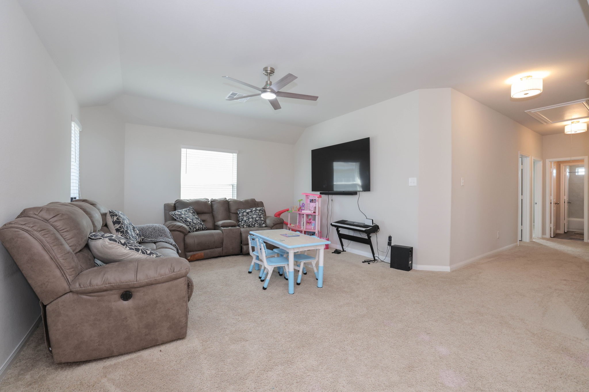 Gameroom allows for playroom and family movie night