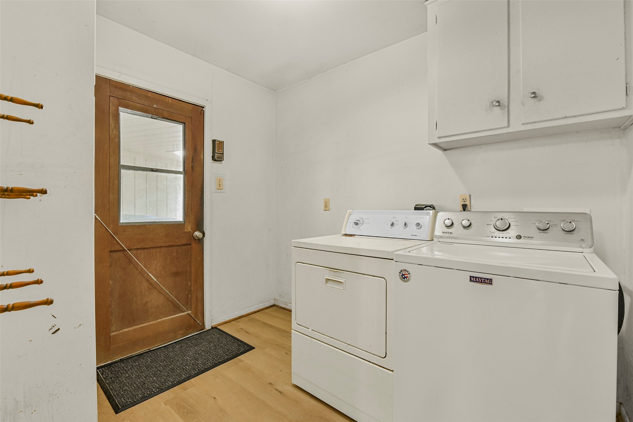 Laundry room with access to the detached 2 car garage