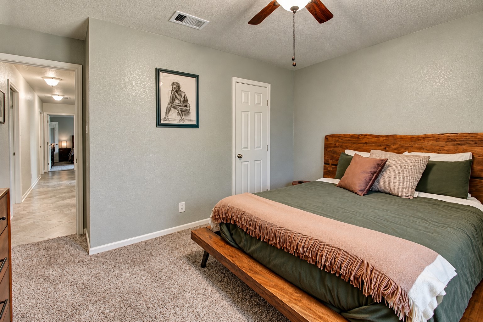 ALL downstairs bedrooms have walk in closets!