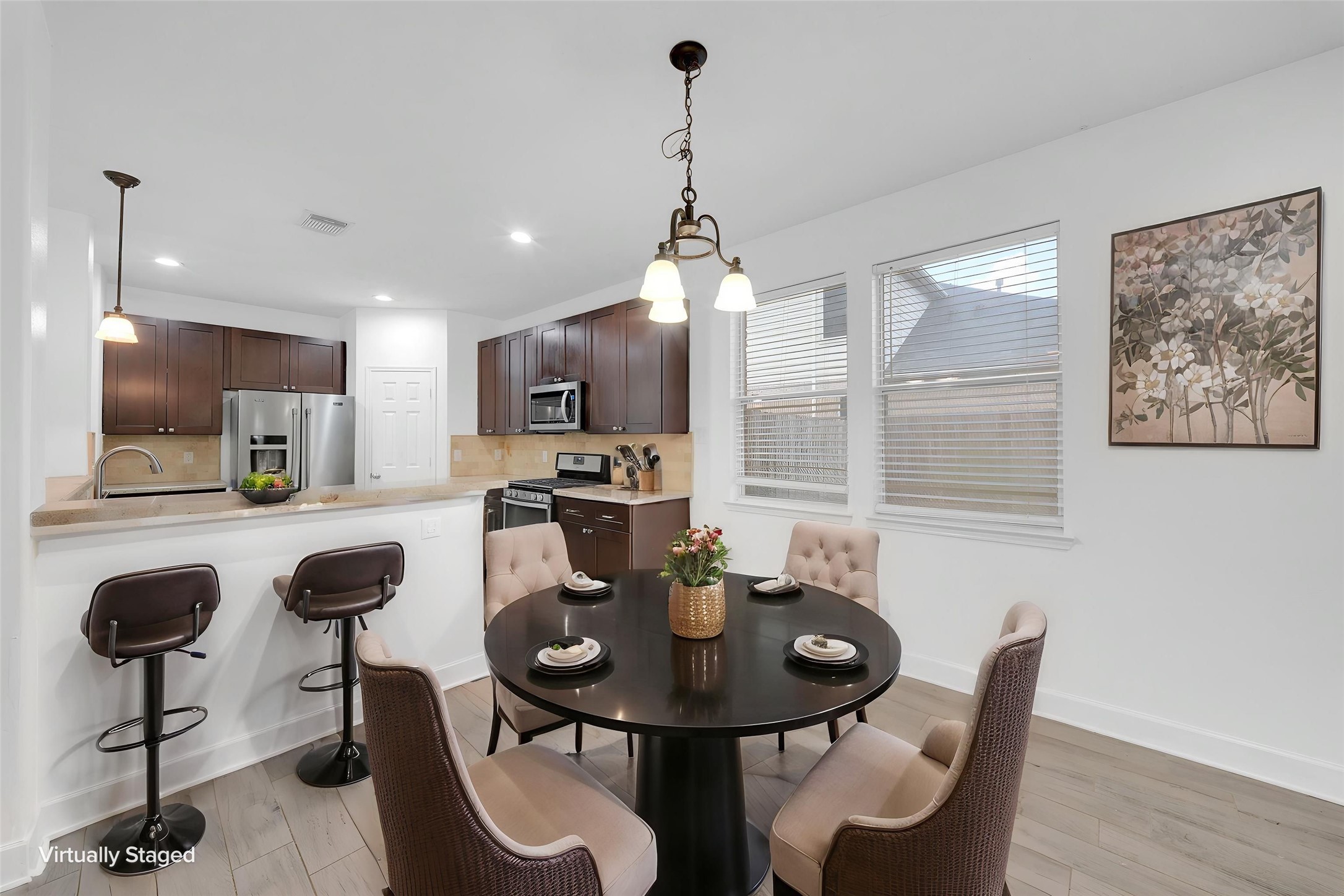 Kitchen with Virtually Staged