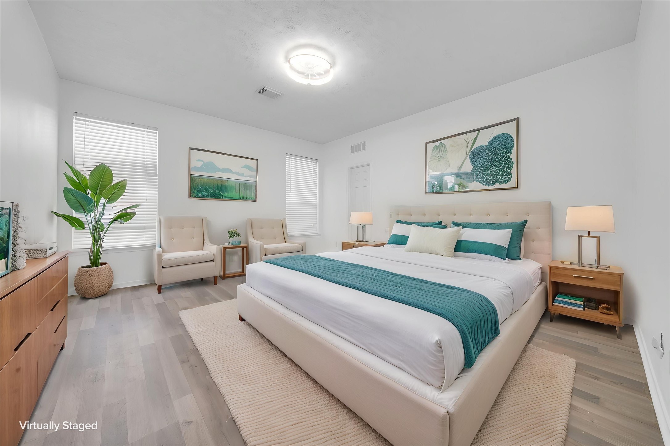 Primary Bedroom with Virtually Staged