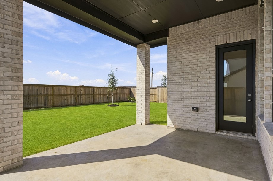 Enjoy your morning coffee on the extended patio.