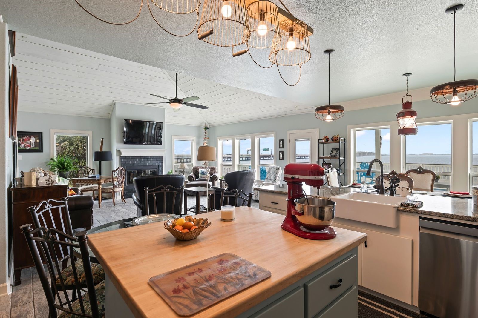 Calling All Chefs!  This spacious kitchen offers and a butcher block island, extensive countertop space and open concept.