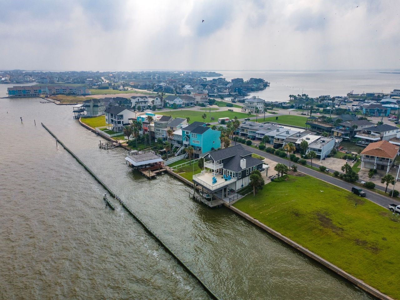 Waterfront Haven Overlooking Galveston Bay!  Bird's eye view of Tiki Island and Galveston Bay