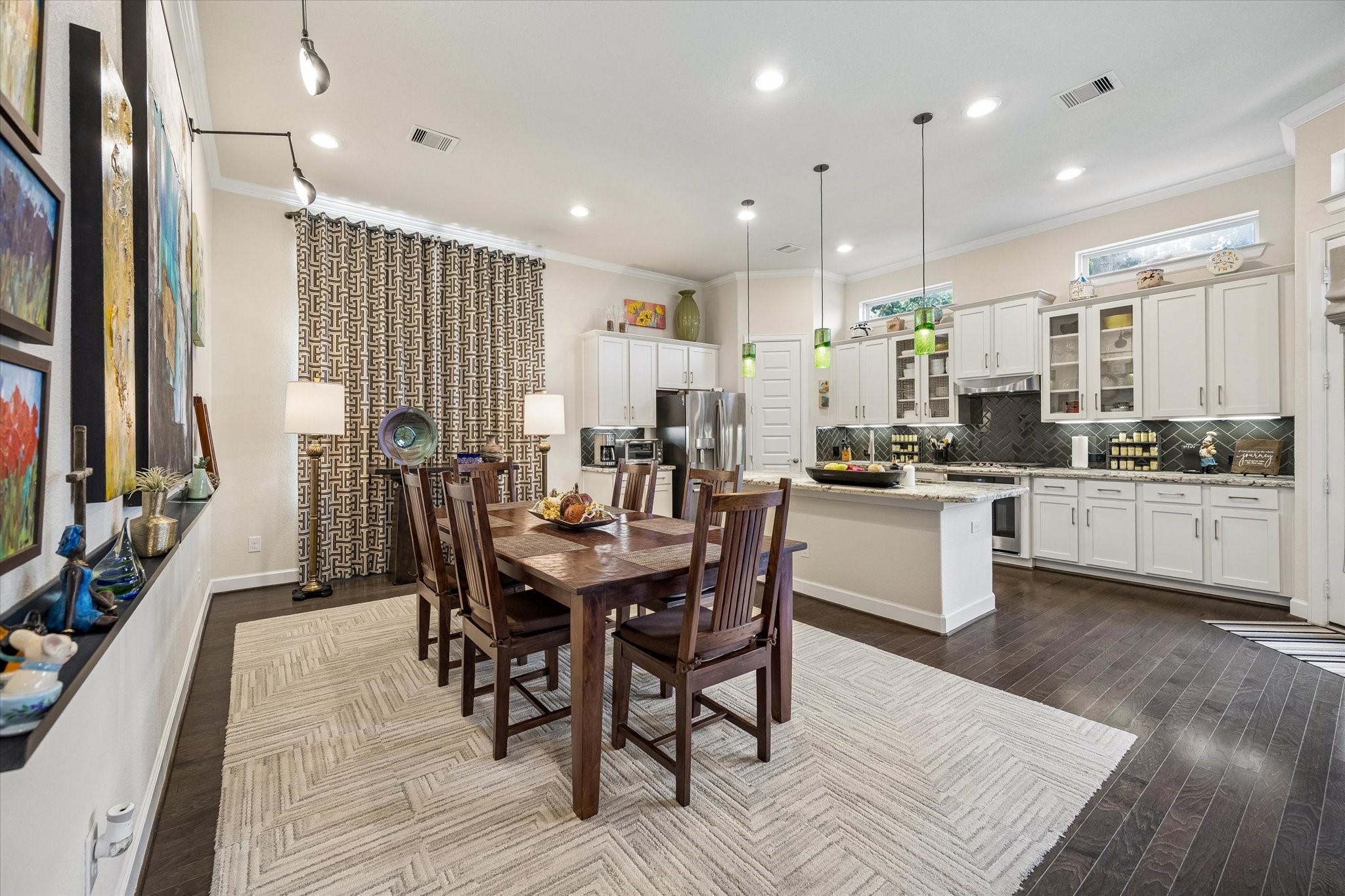 Open concept. A wonderful entertaining space.