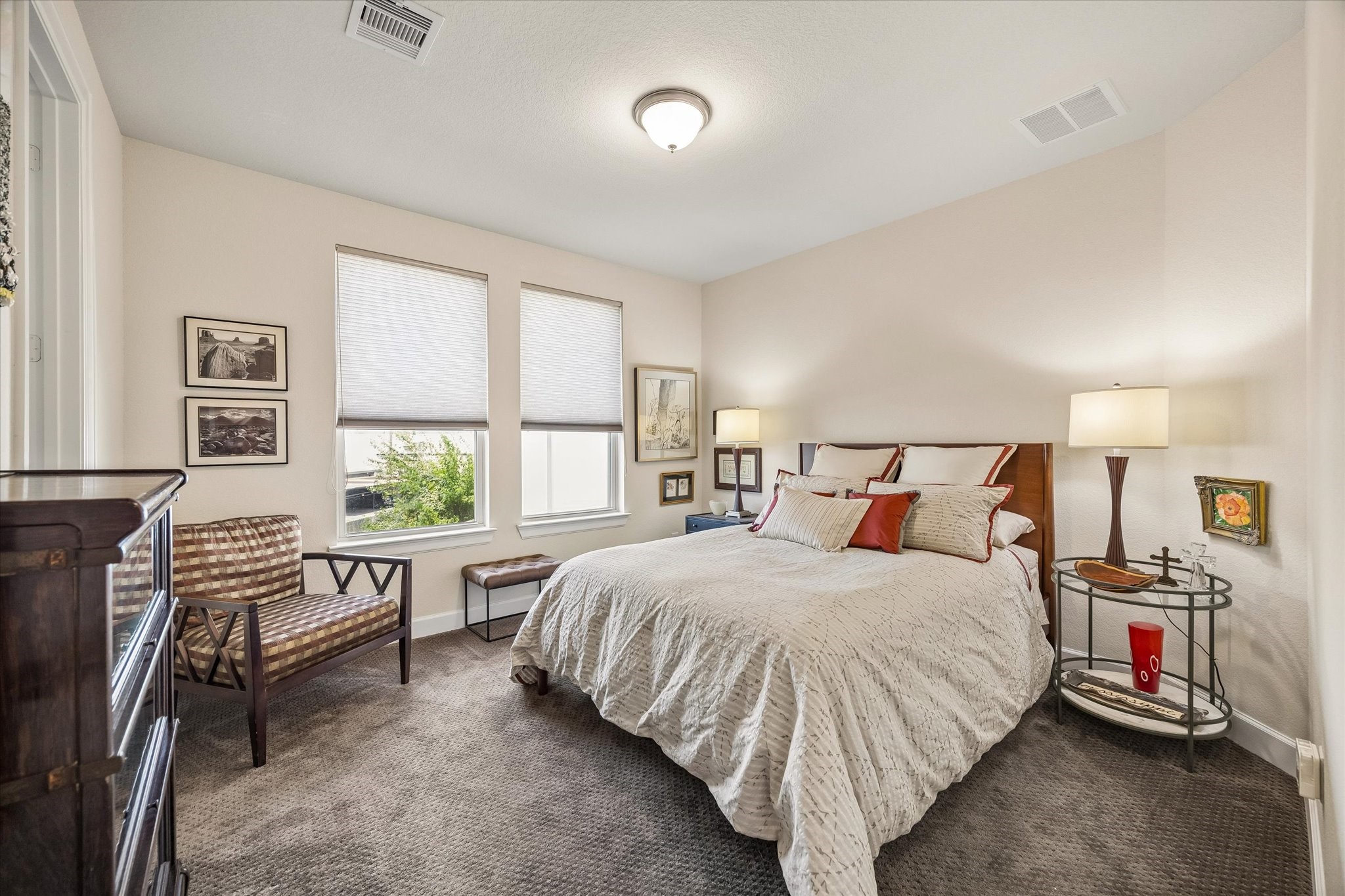 Secondary bedroom. Comfortable w/en-suite bath.