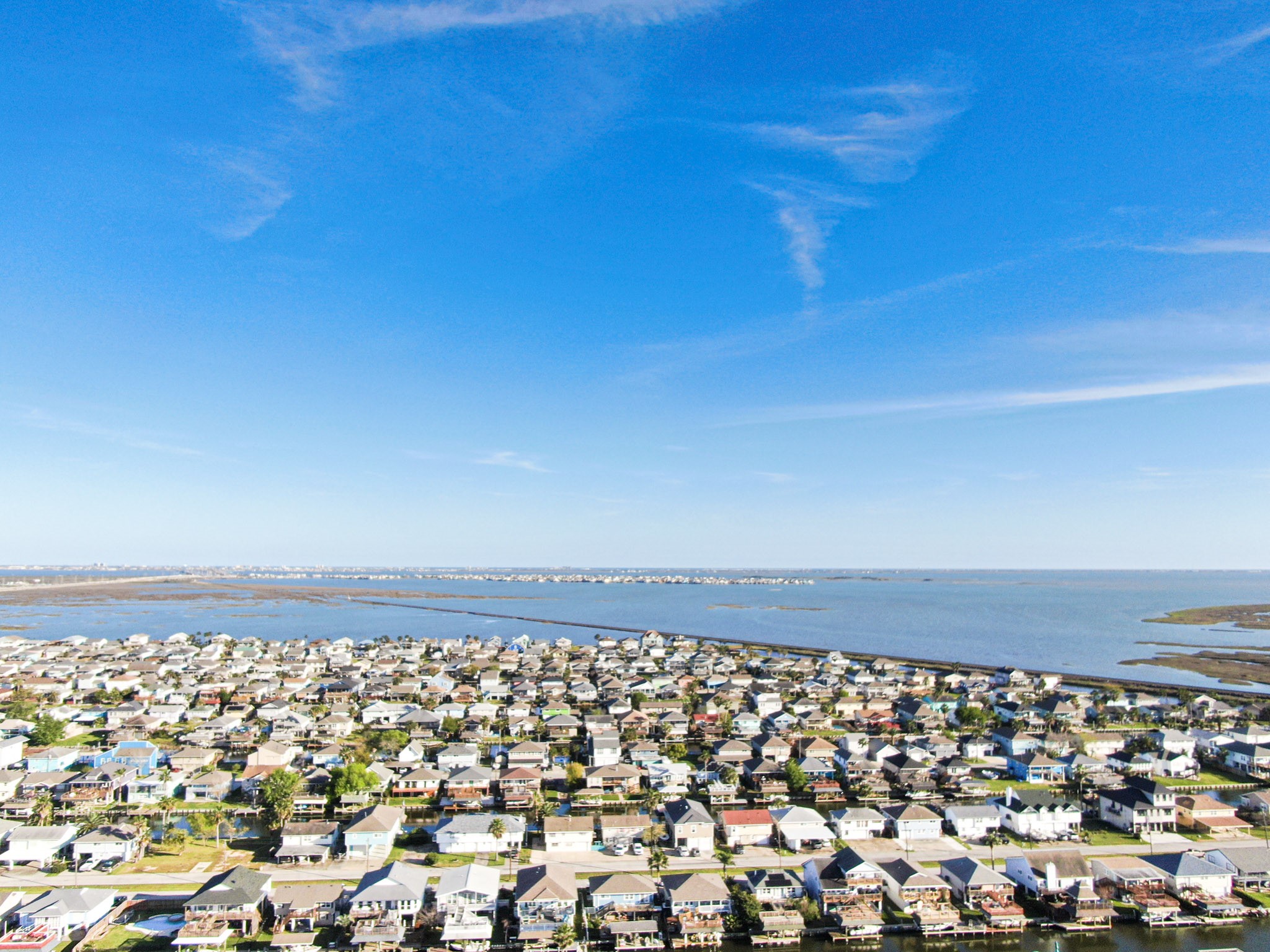 Looking over towards West Bay and Tiki Island.
