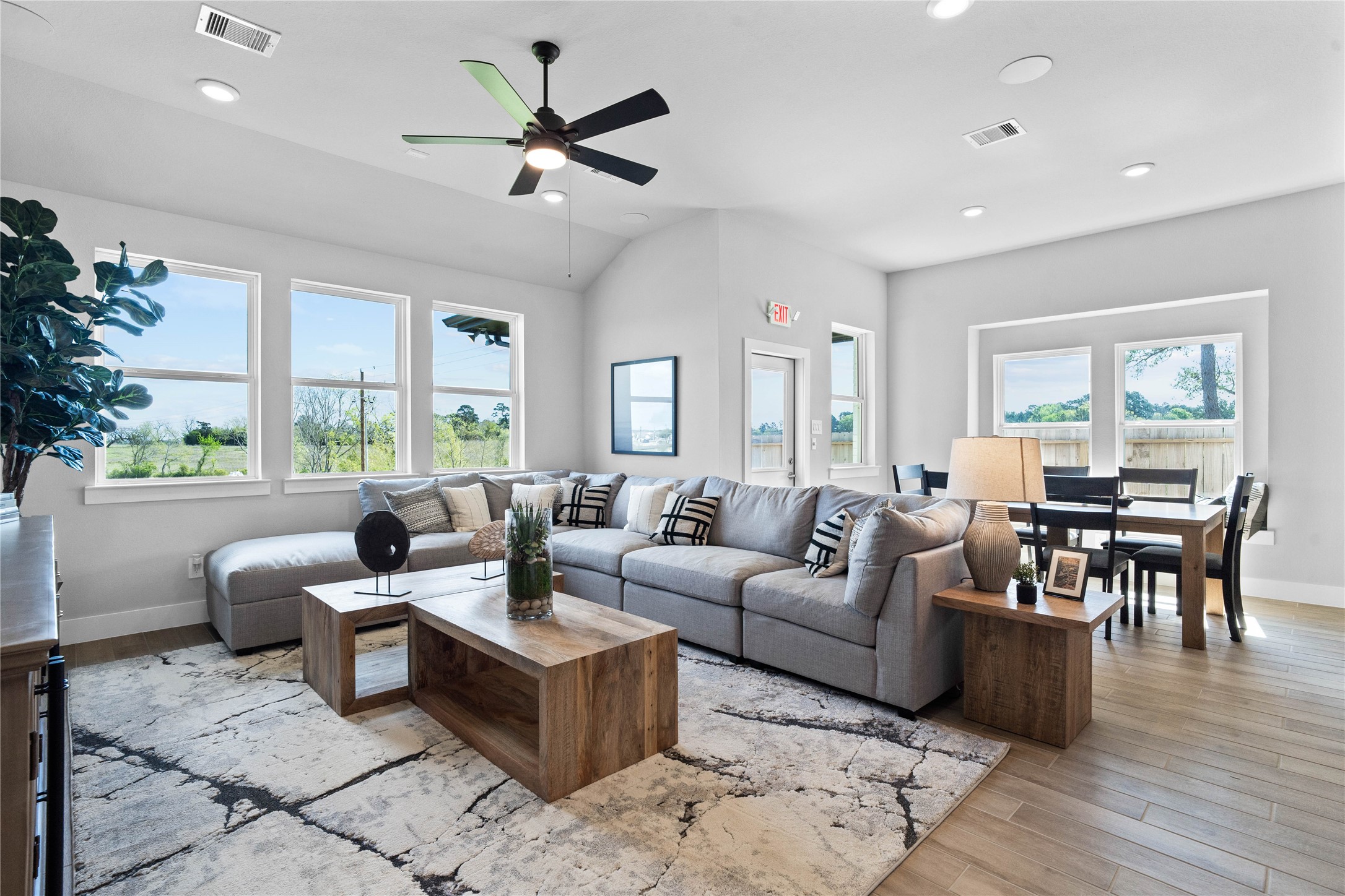 Open-concept living and dining space!