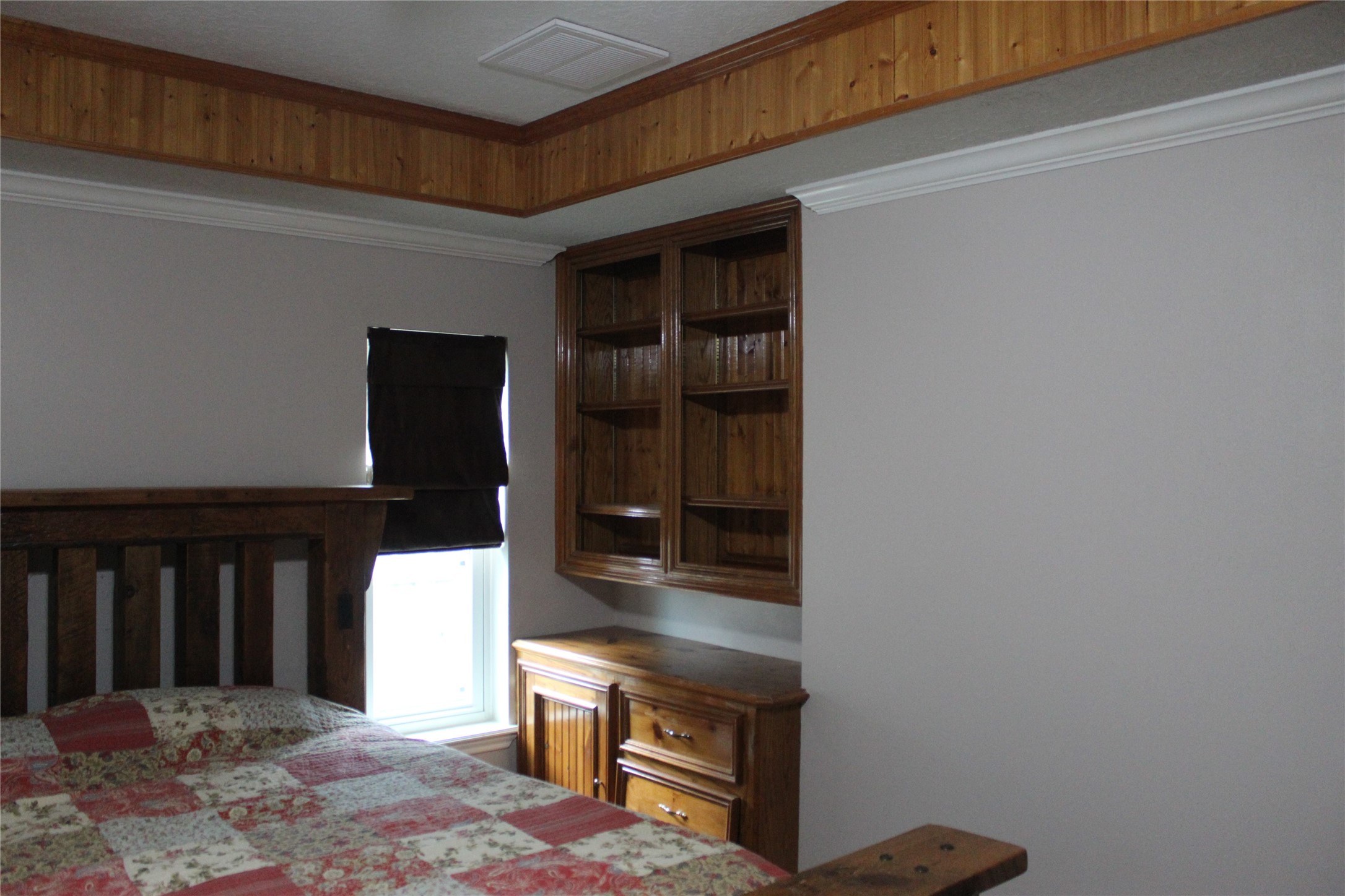 Built in storage in master bedroom