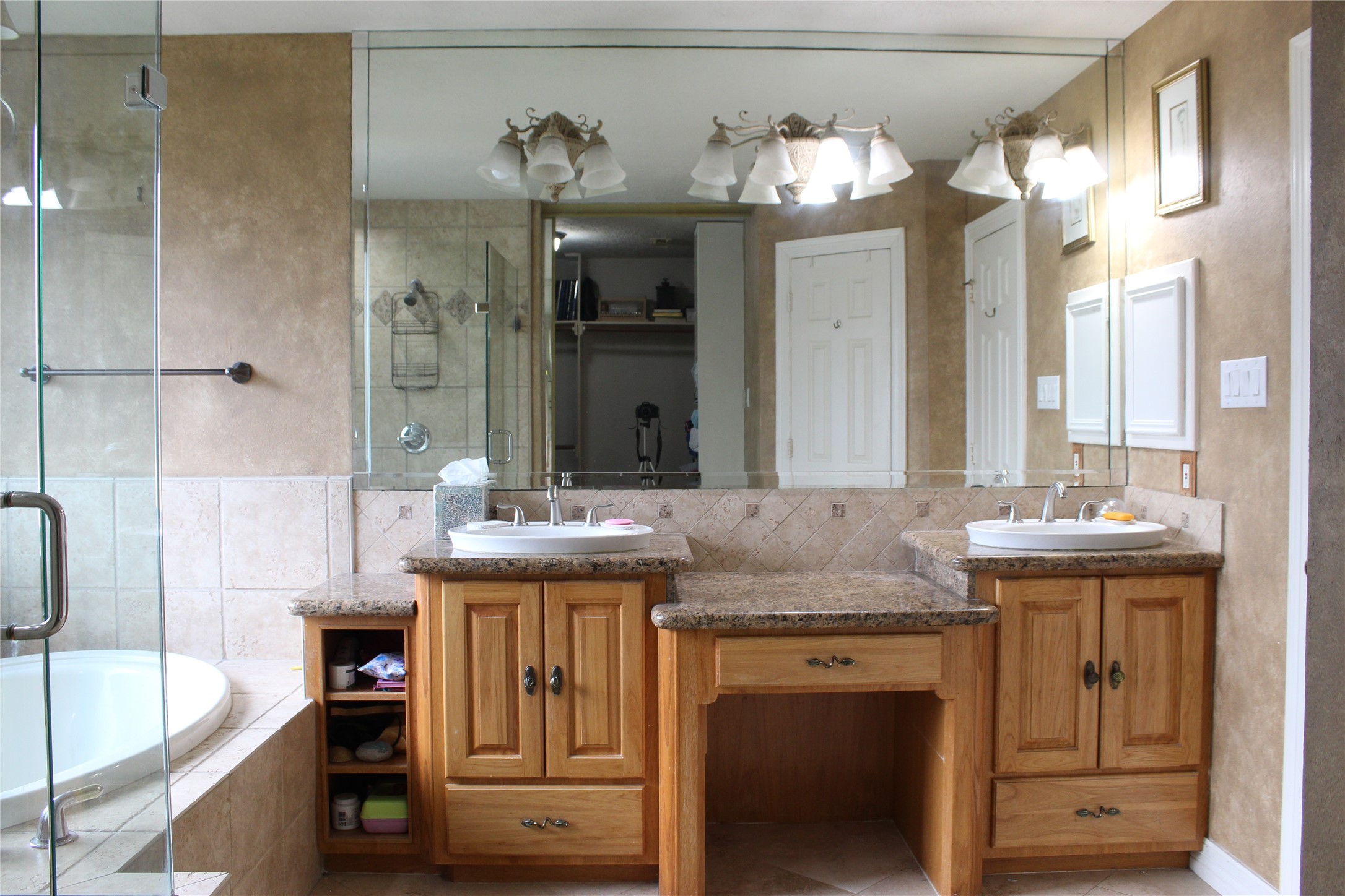 Double sinks in master bathroom