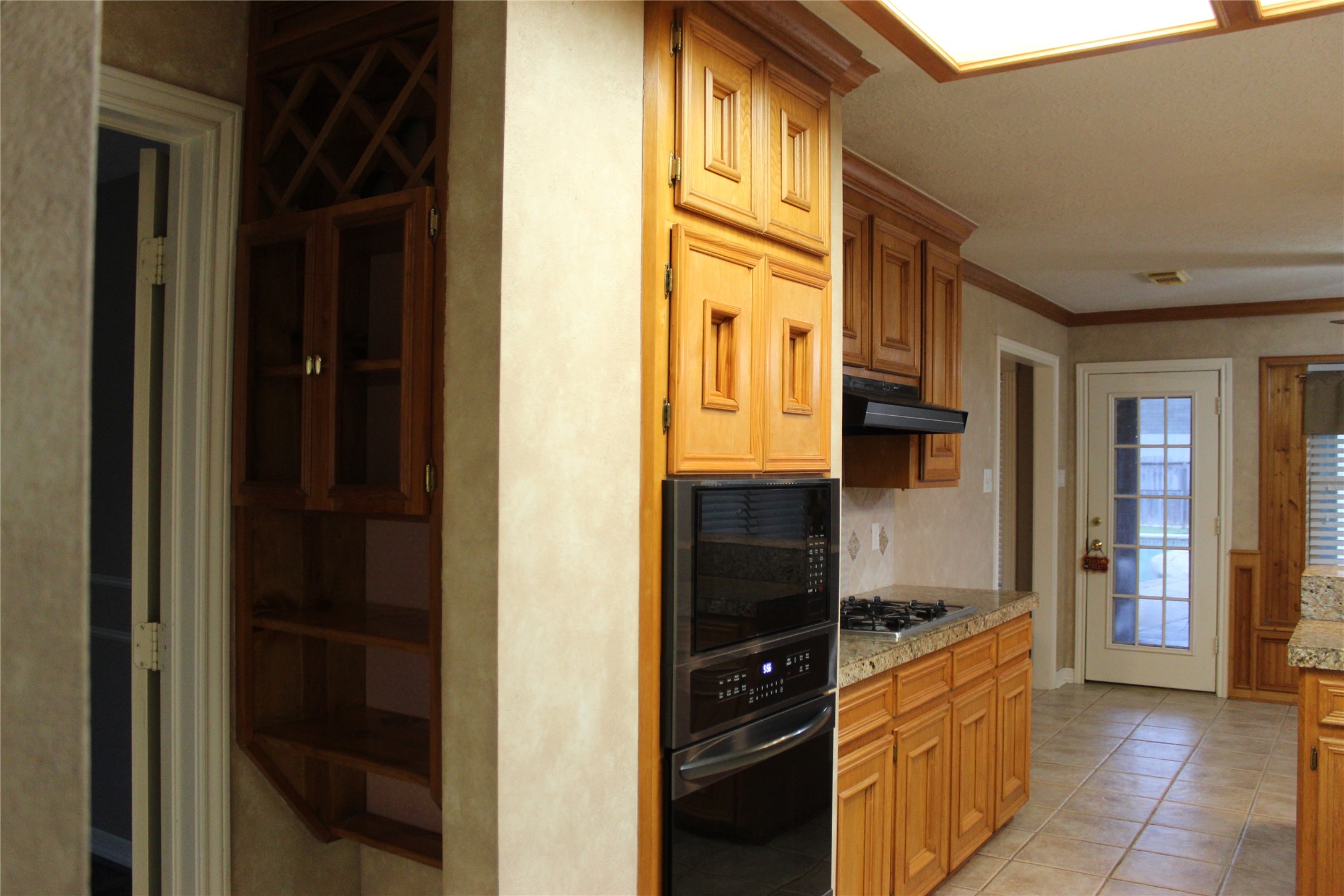 Built in wine storage in kitchen