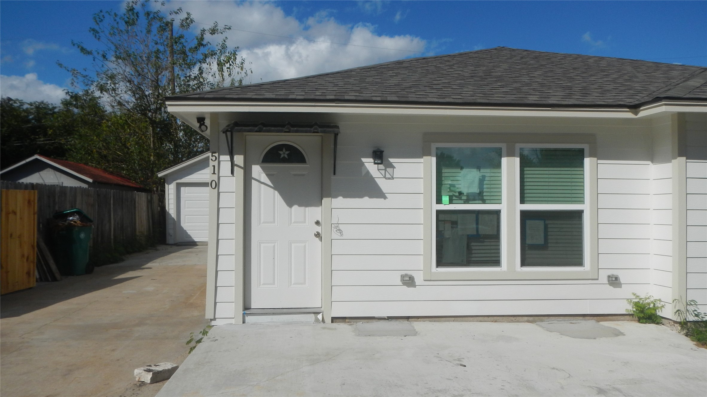 Front elevation with new roof
