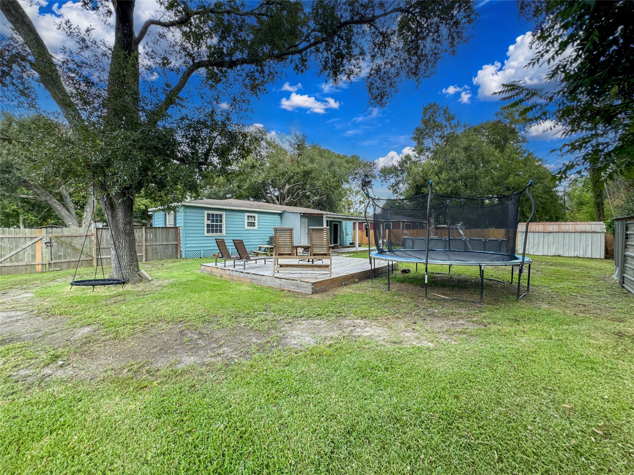 Plenty room to run around with a brand new fence surrounding