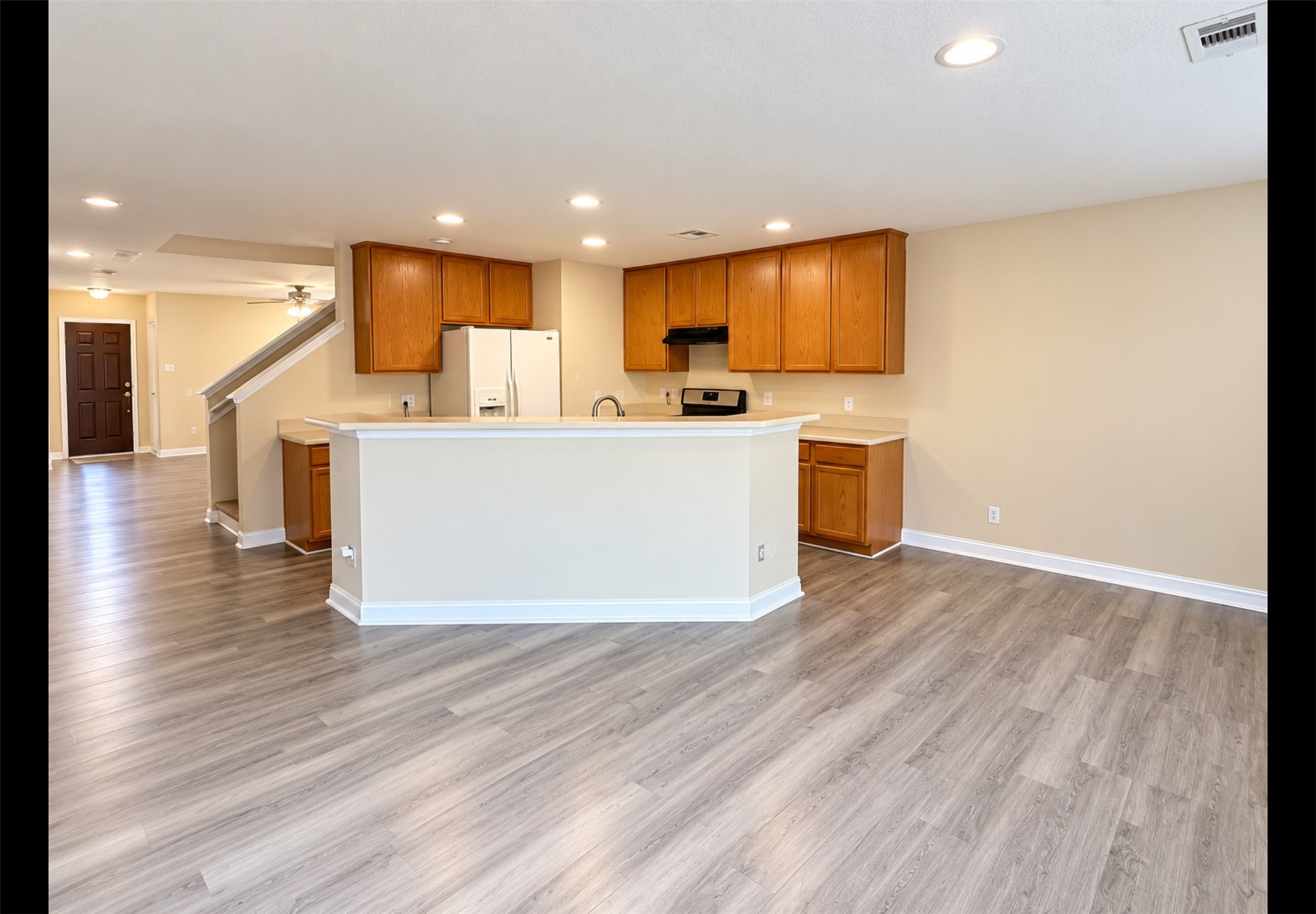 Open kitchen to the living area Open kitchen to the living area