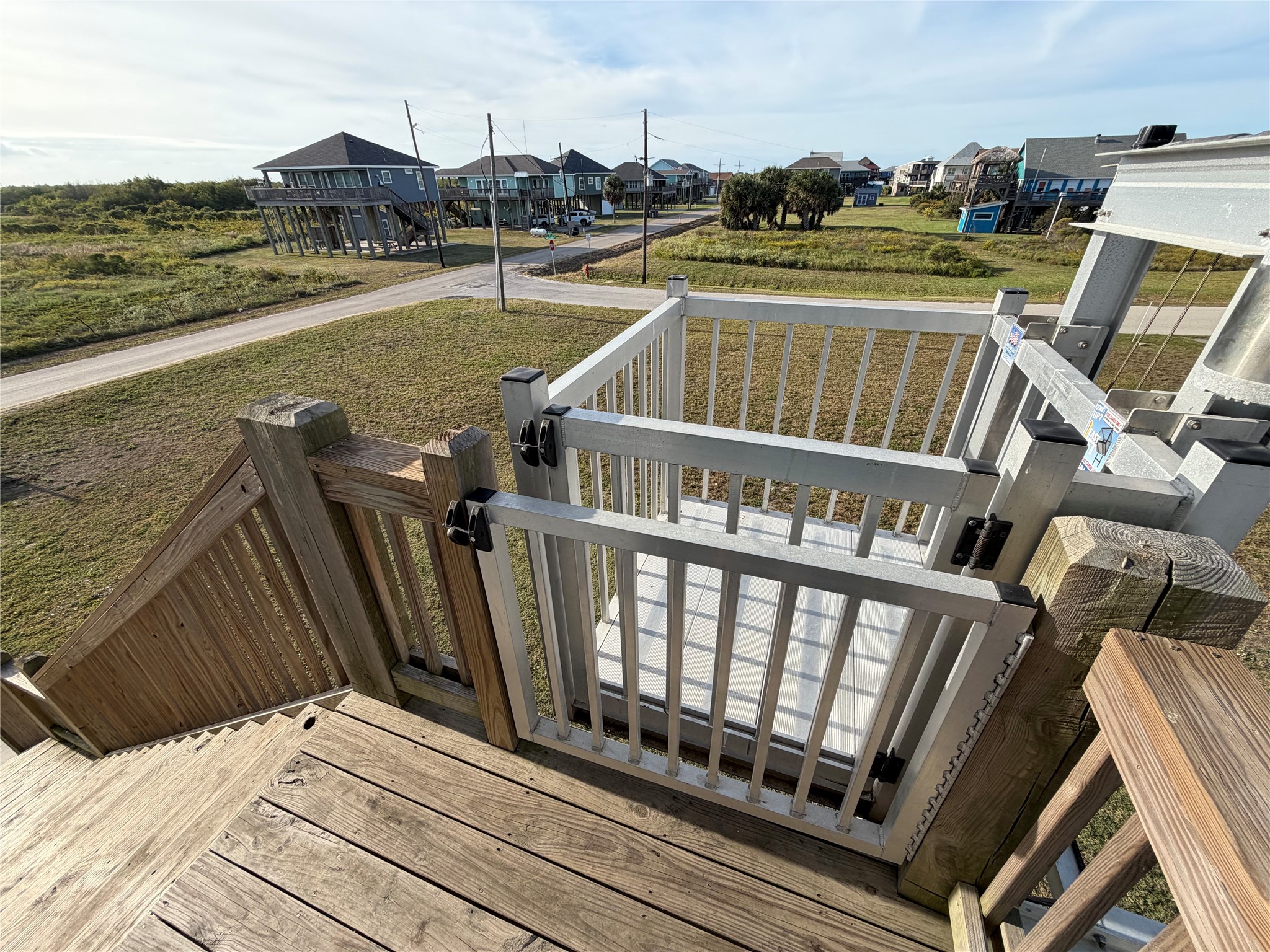 Cargo lift located on back deck