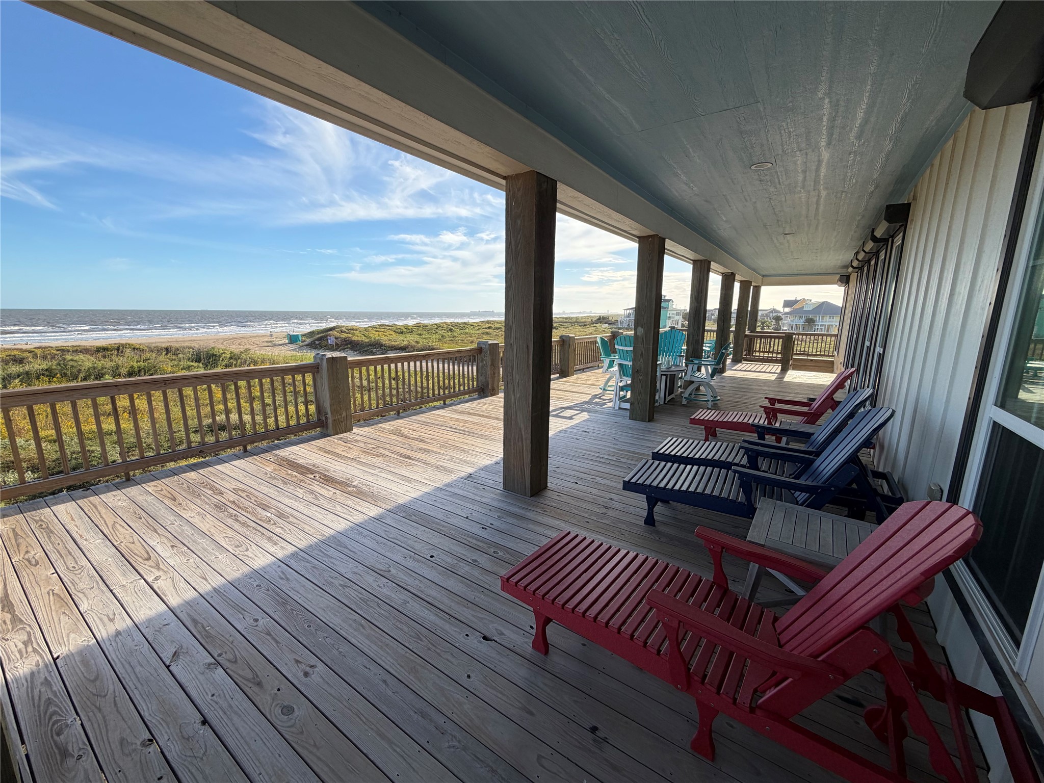 Spacious, partially covered deck