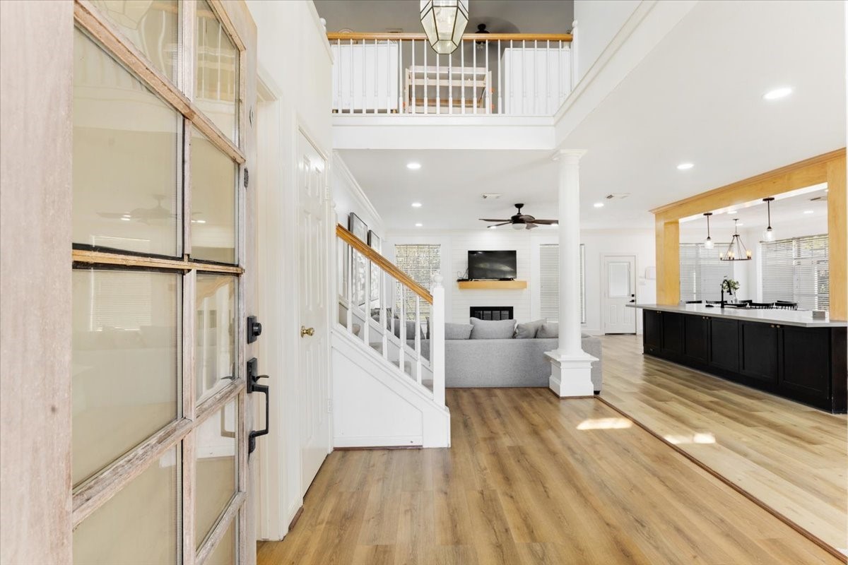 Inviting front door entry