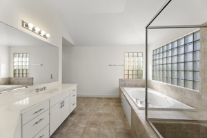 Separate shower and tub