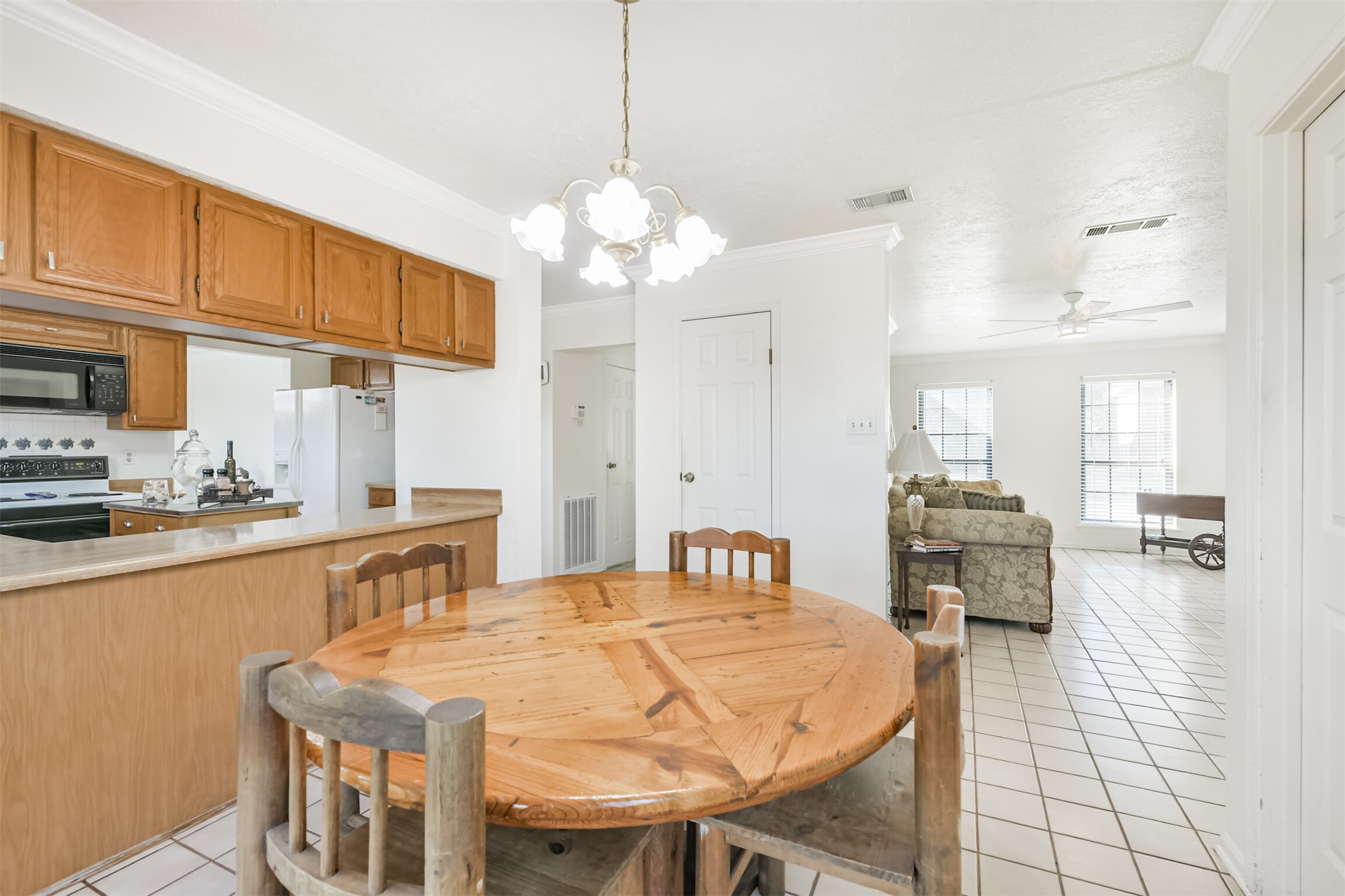 Breakfast area open to living room