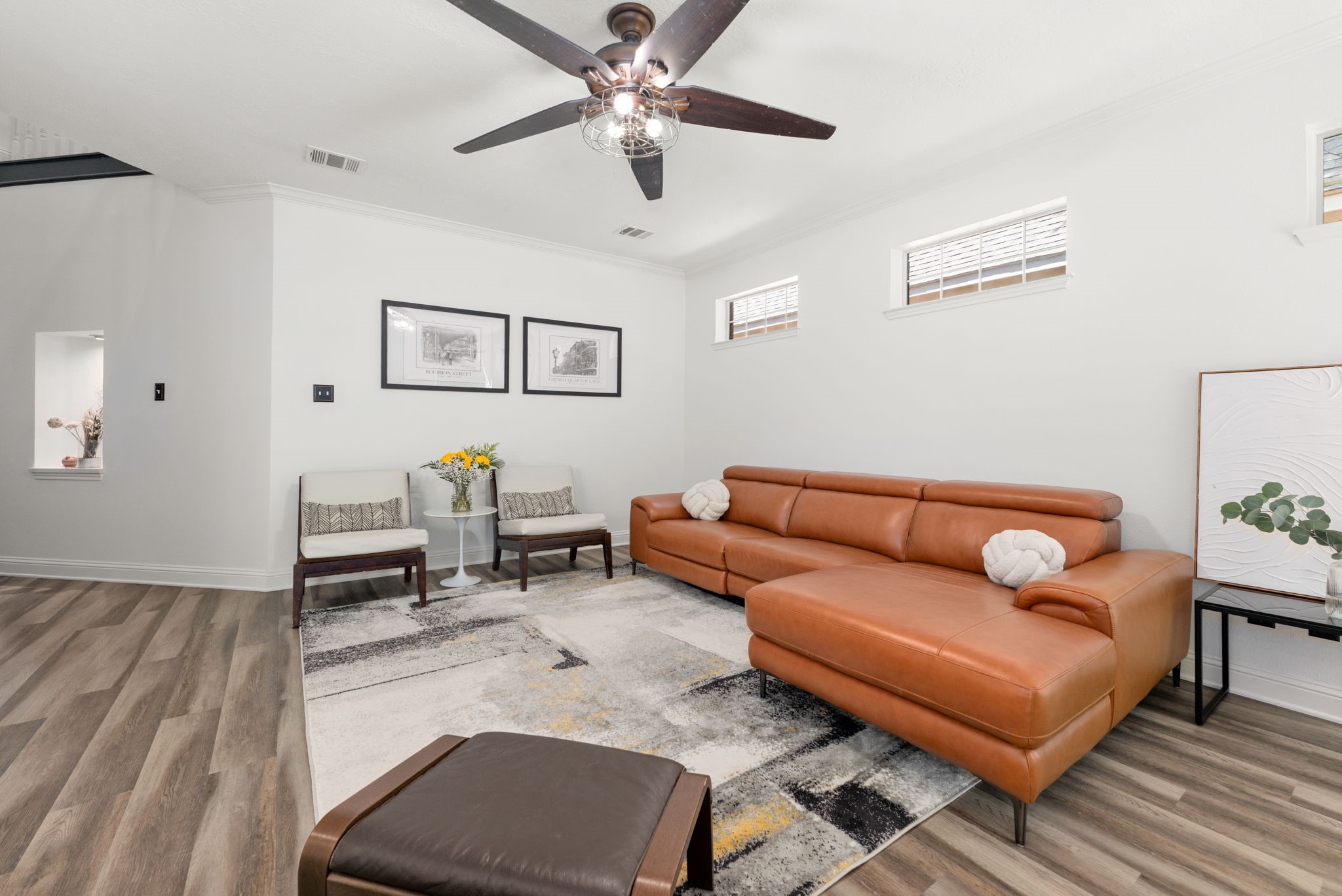 Spacious living area.
