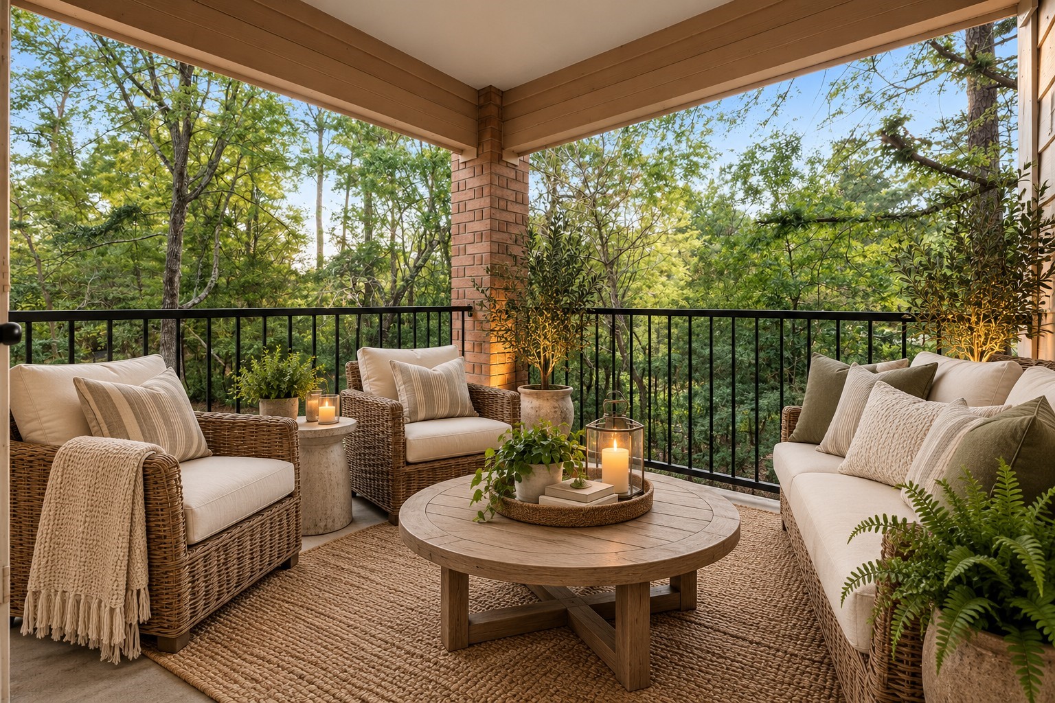 Patio space located just off of the dining-living area