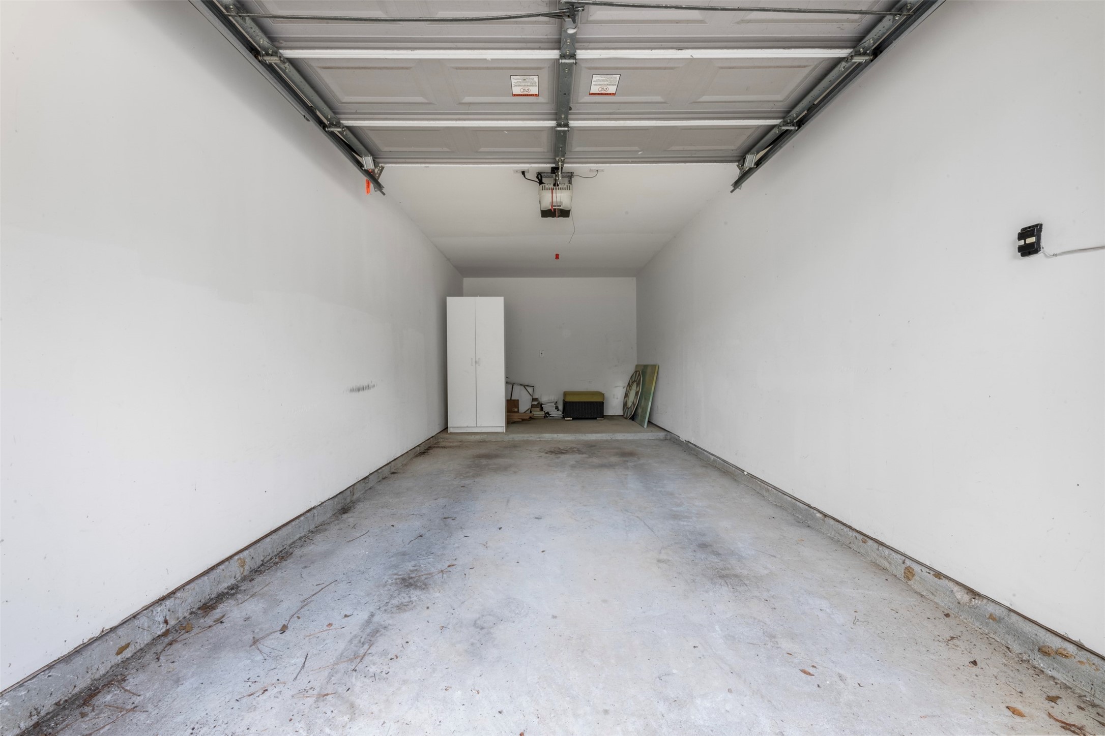 Inside of private garage parking or storage