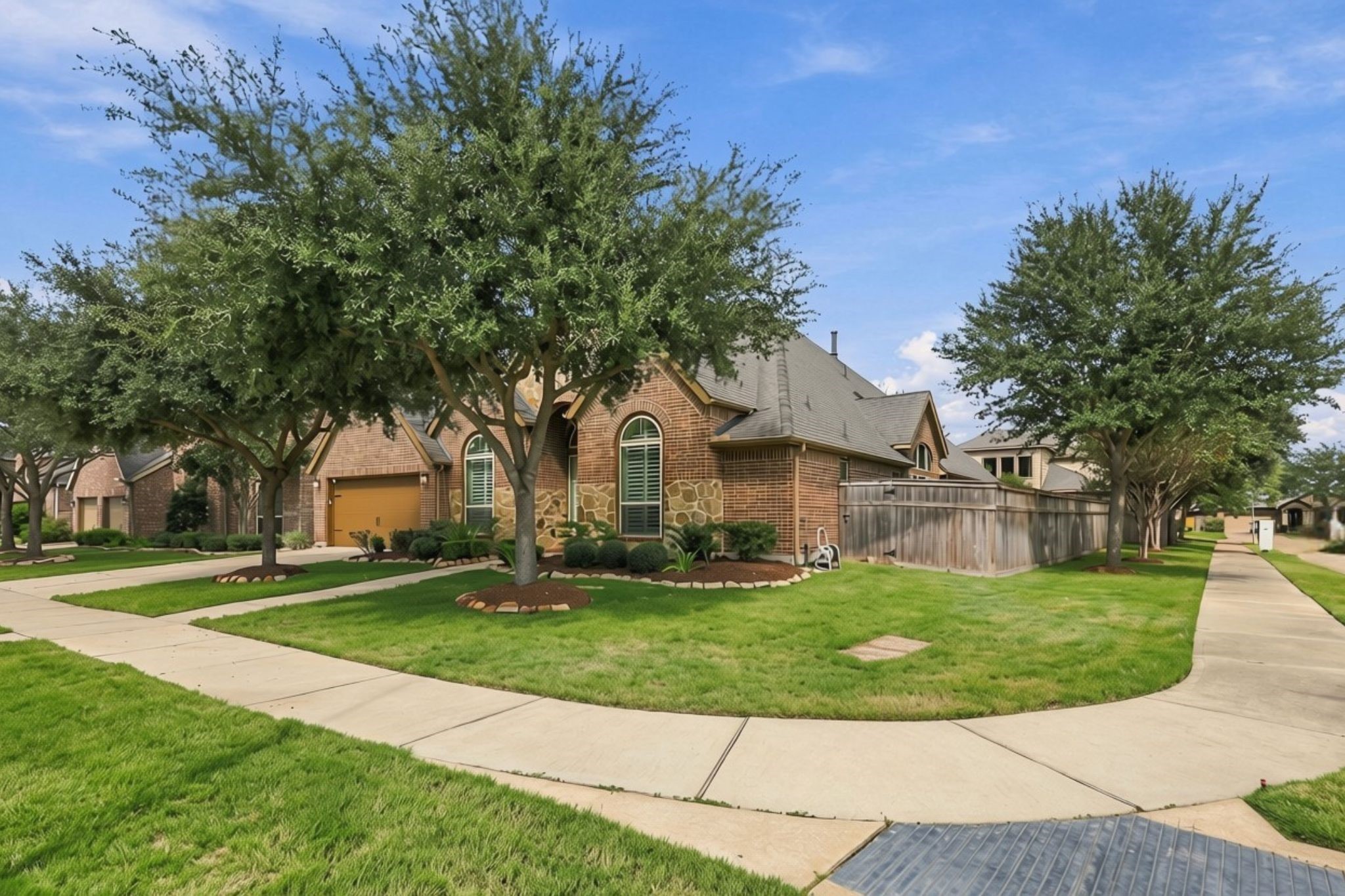 The side yard offers additional outdoor space, and the community mailboxes are conveniently located just down the sidewalk for easy access. The side yard offers additional outdoor space, and the community mailboxes are conveniently located just down the sidewalk for easy access.