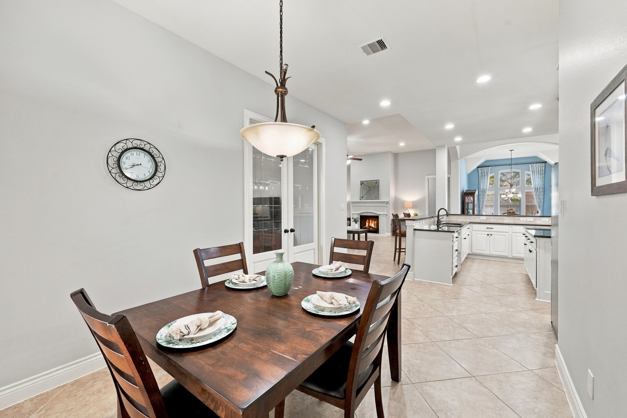 This view from the Breakfast area highlights its convenient proximity to the kitchen, creating an easy flow between meal preparation and casual dining.