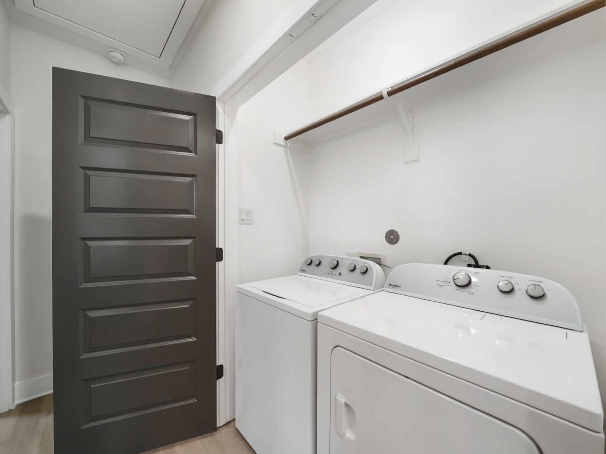 Laundry room with washer and dryer included