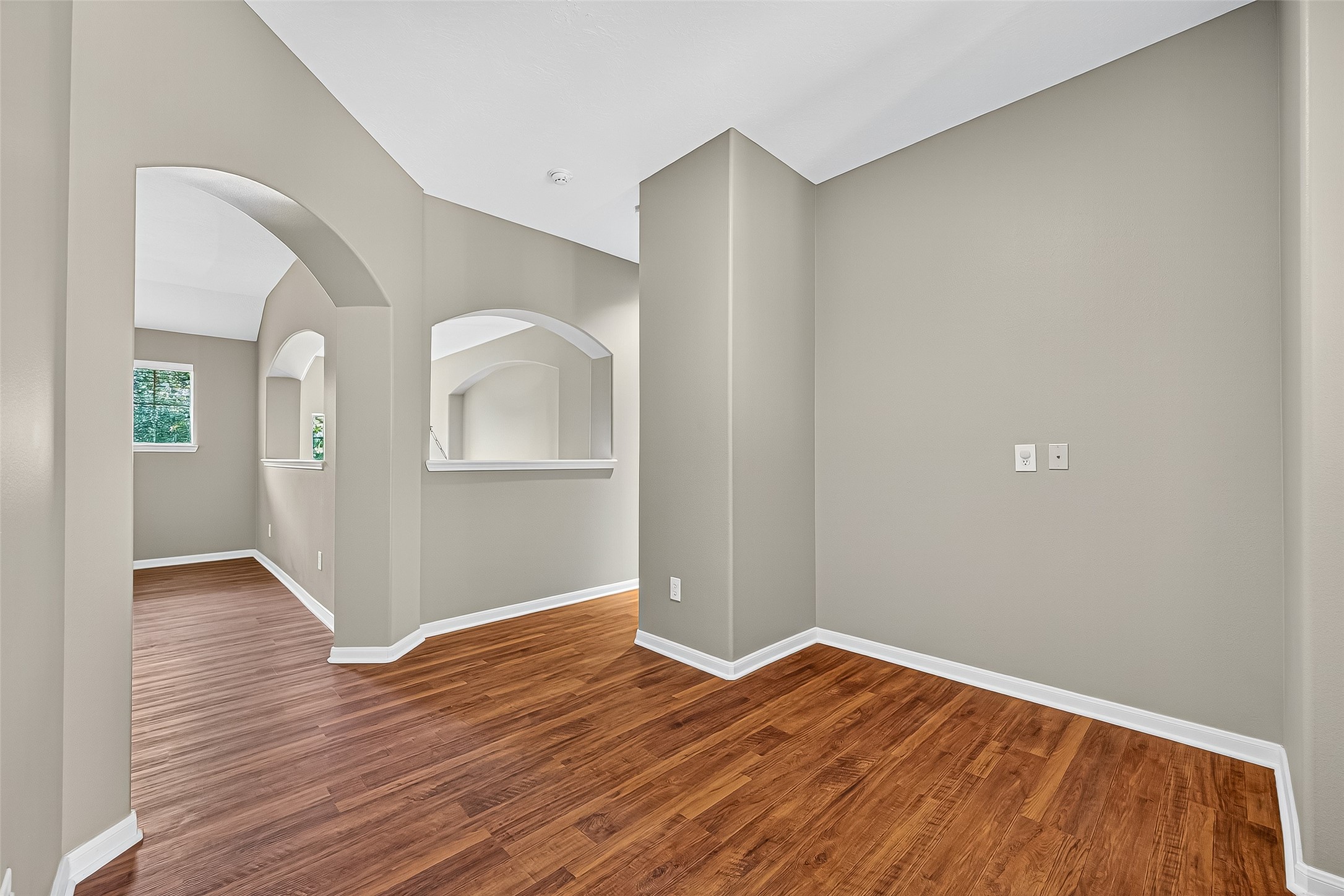 Cozy nook upstairs is ideal for a gaming station or home office!
