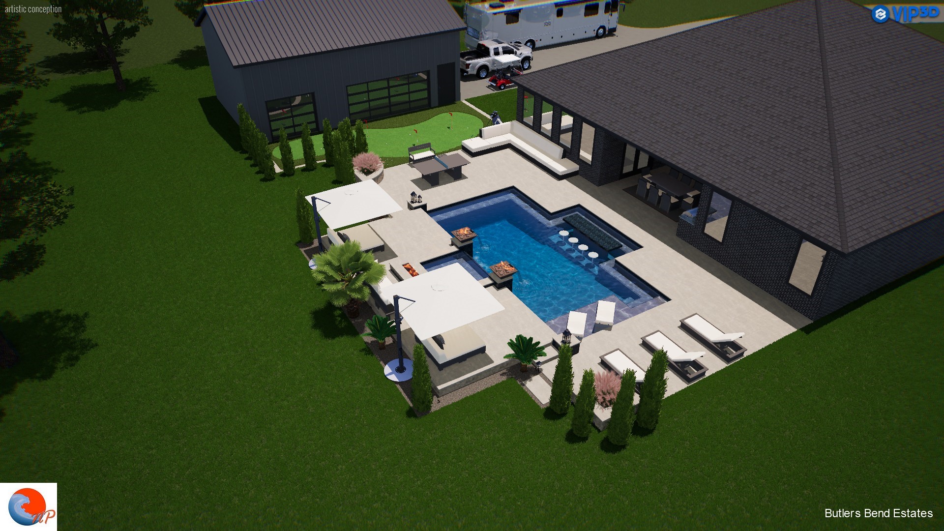 pool rendering, not actual photo
